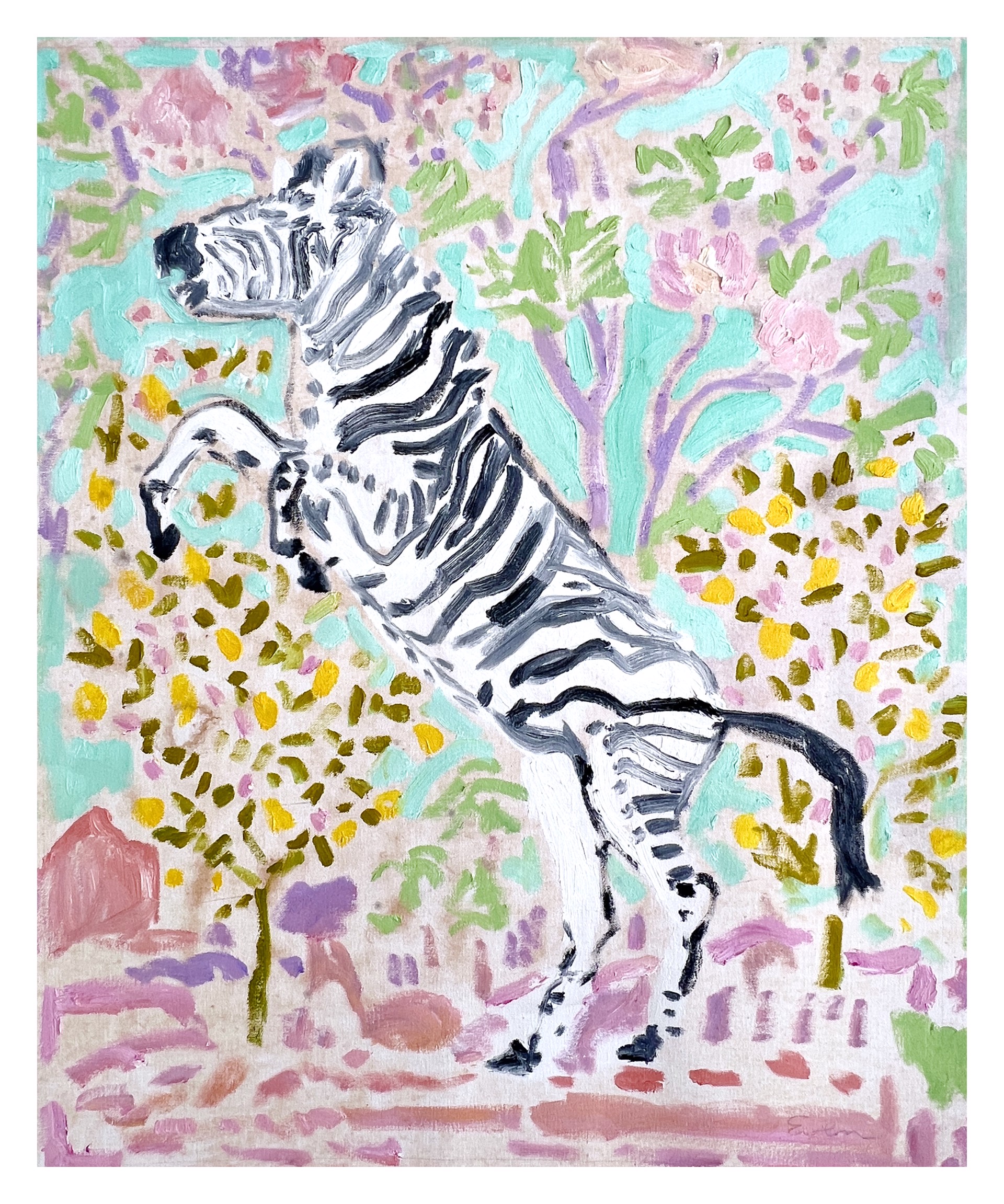 Zebra Painting No. 2 by Anne-Louise Ewen