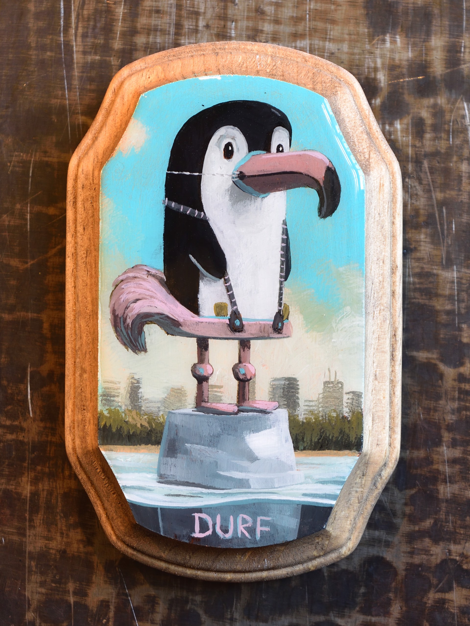 Penguin in Flamingo Suit by Nathan Durfee