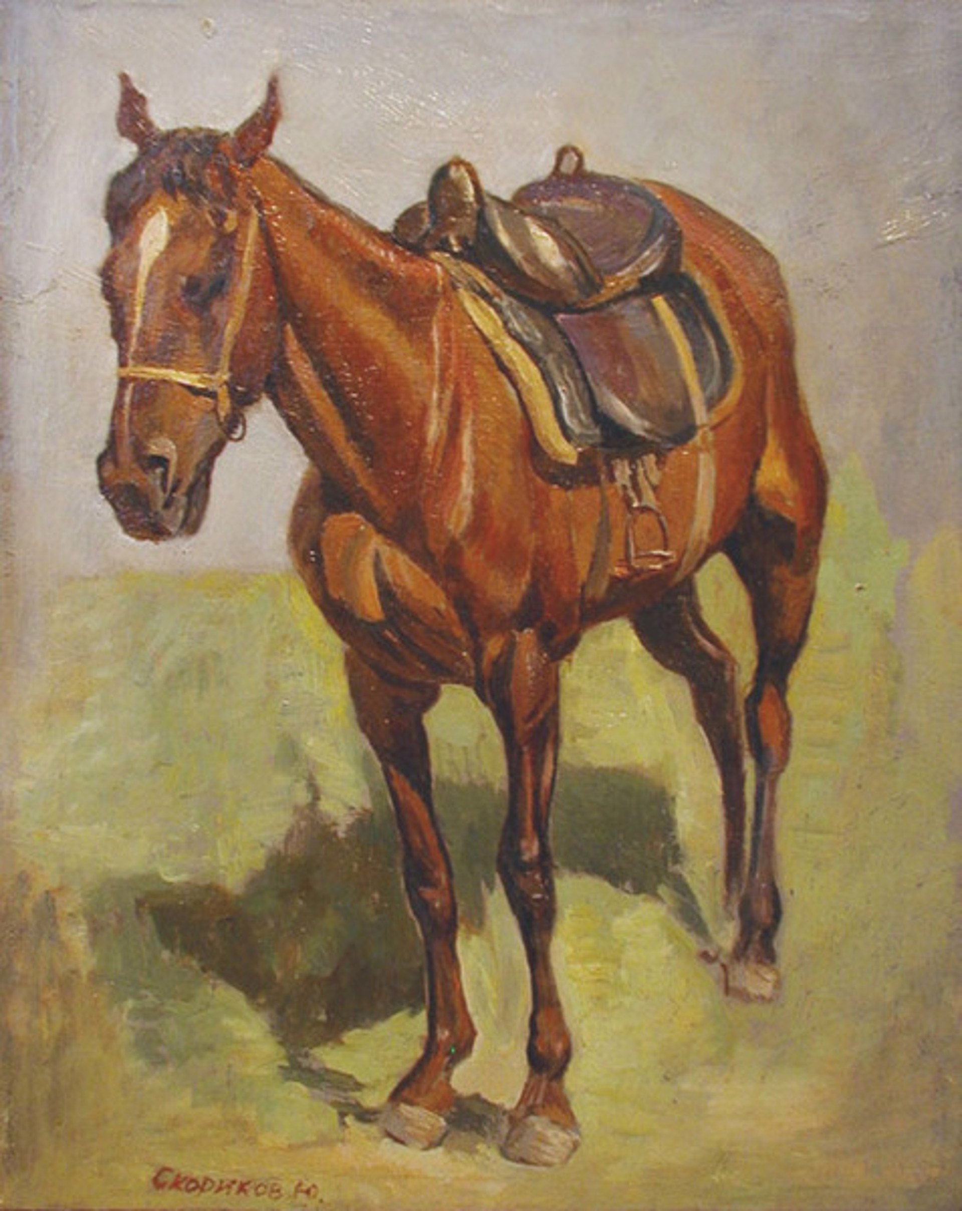 Study of a Horse with a Saddle by Yuri Skorikov