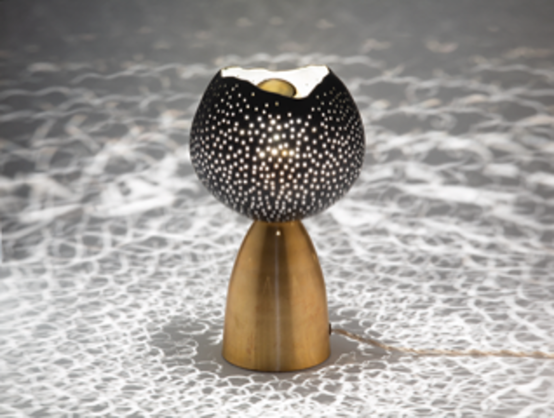 Black Dot Mod Lamp by Kate Tremel