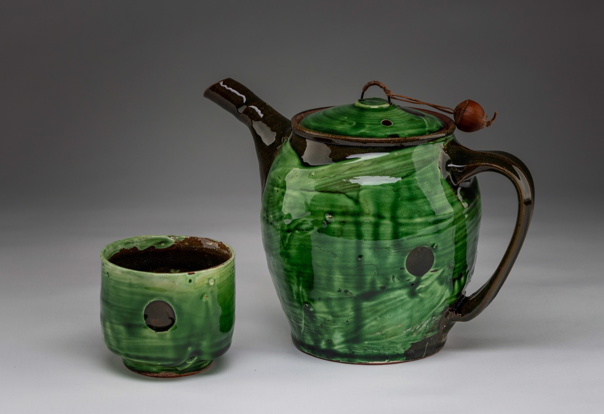 Teapot and Small Cup by Sandy Simon