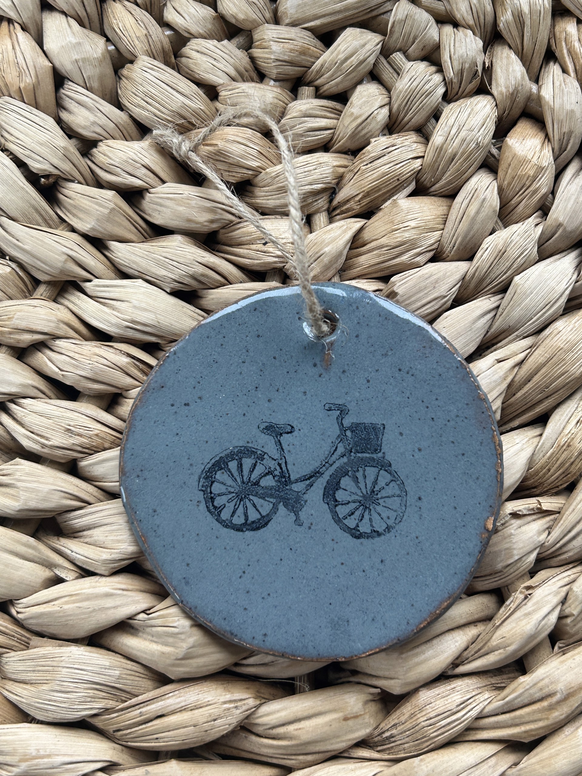 Ornament | Bike | Gray Blue by Mud Maker