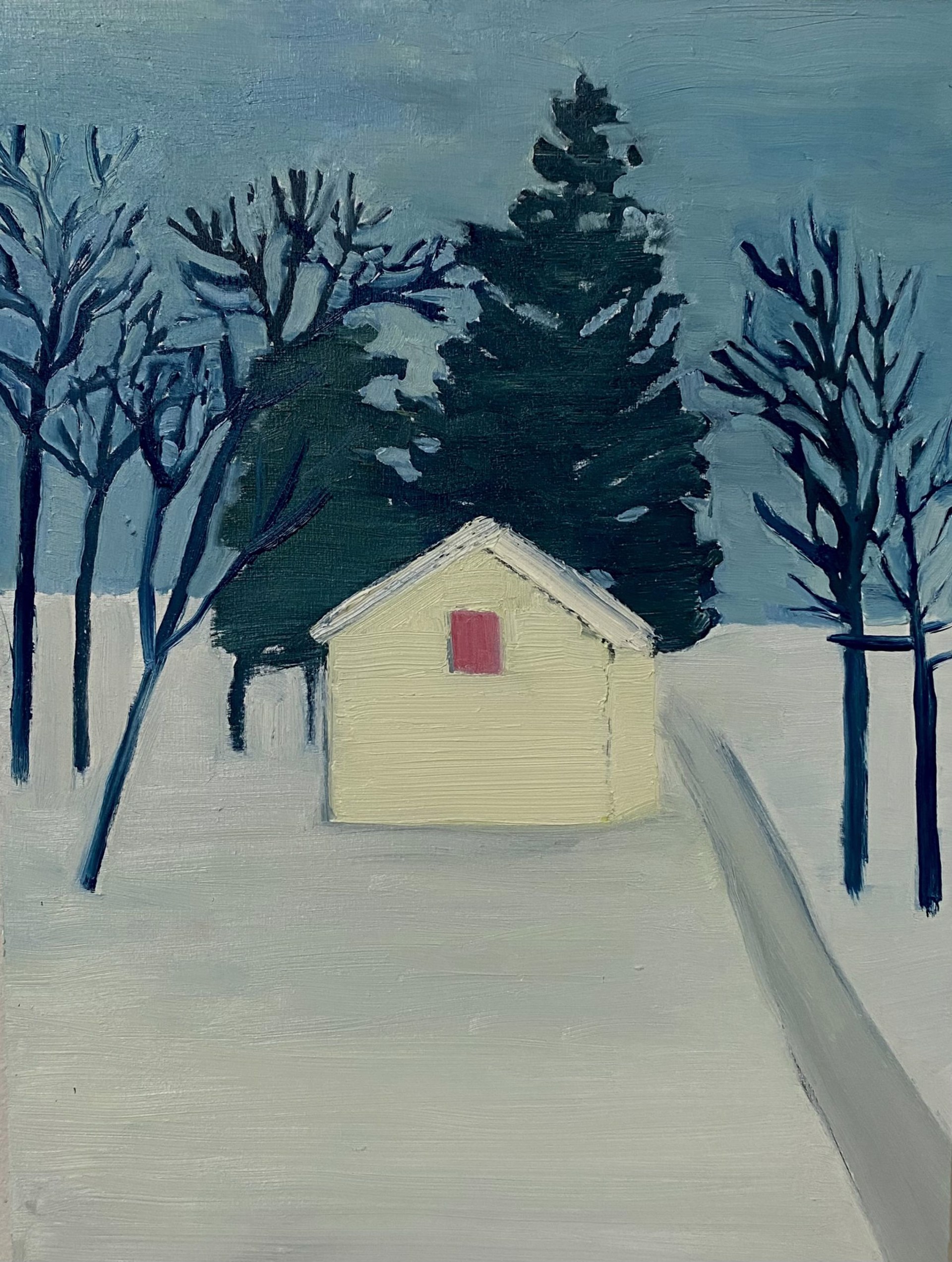 Woodshop in Snow by Tom Hammick