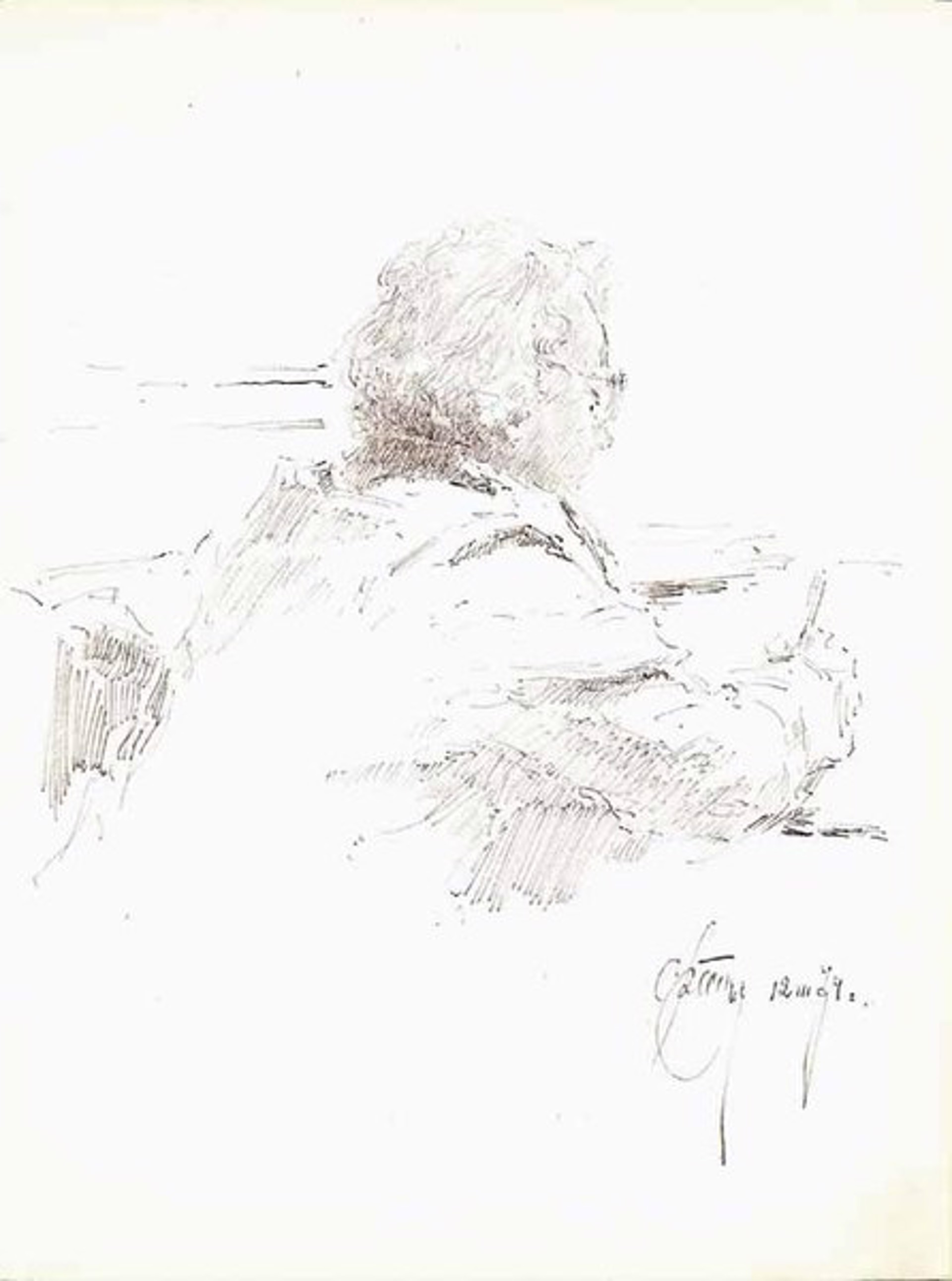 Man Writing by Sergei Besedin