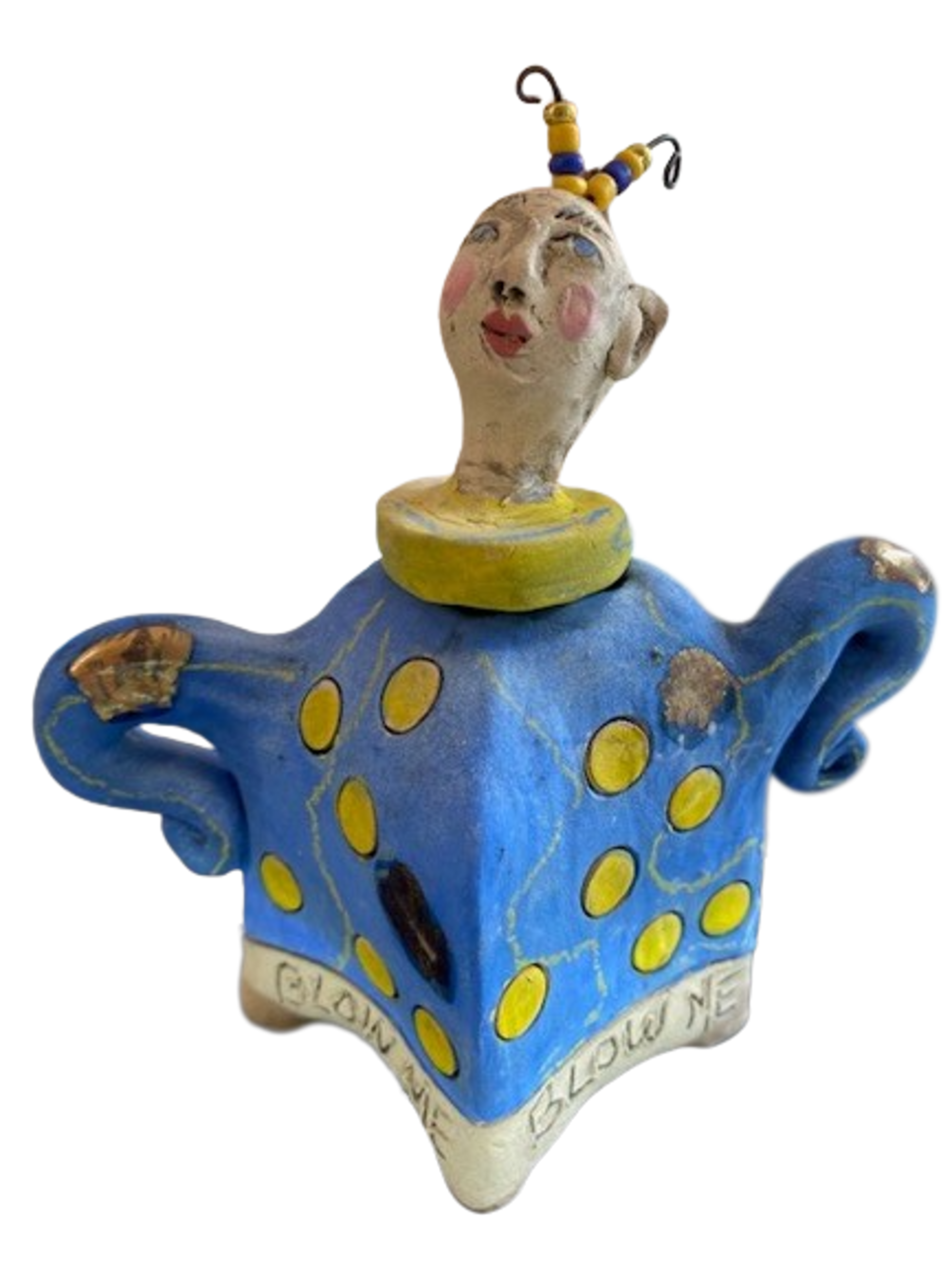 Blue Bubble Blower Vase by Justine Ferreri