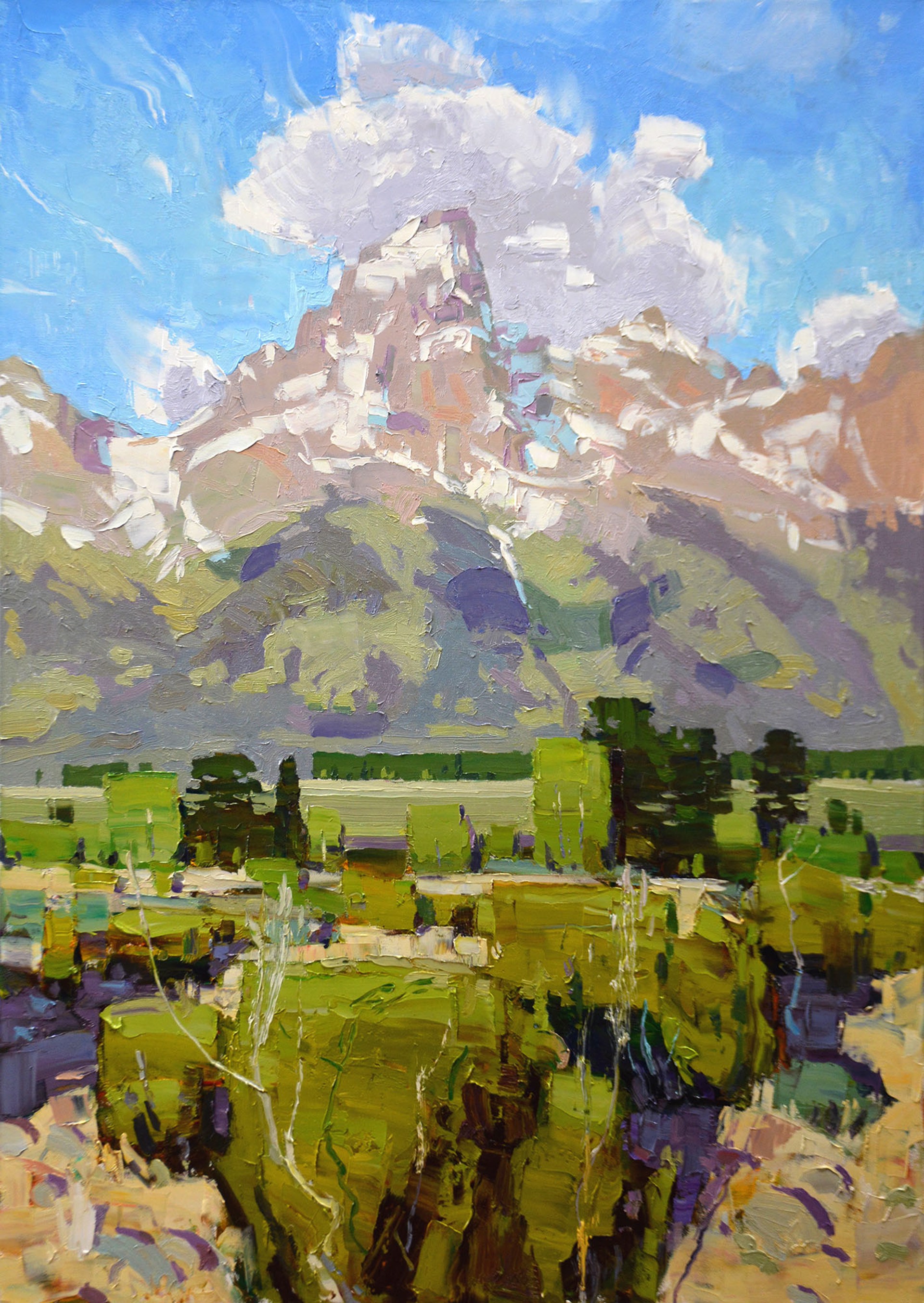 A Contemporary Painting Of The Grand Tetons In The Summer By Silas Thompson Available At Gallery Wild