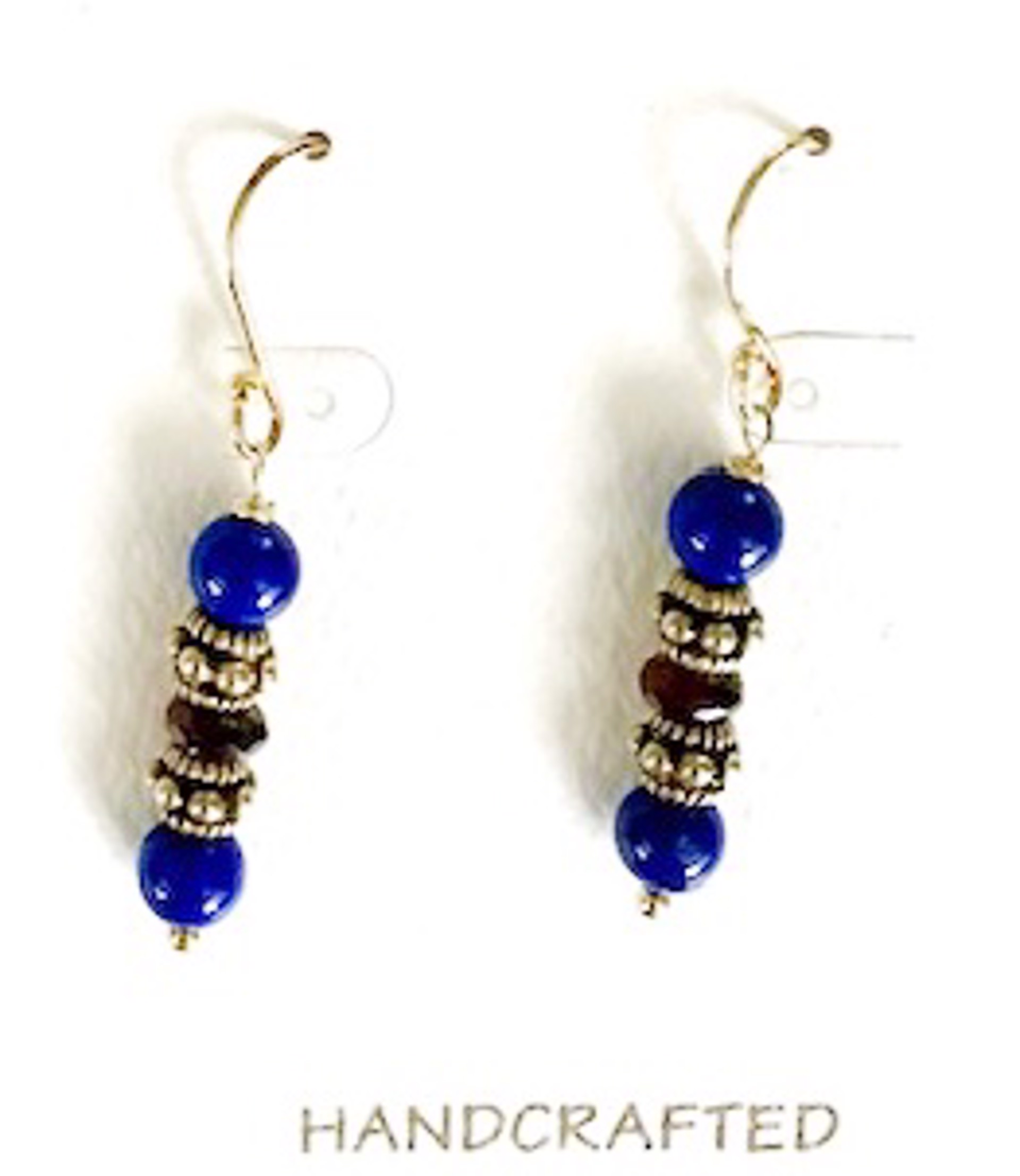 Earrings - Lapis Lazuli & Garnet by Bonnie Jaus