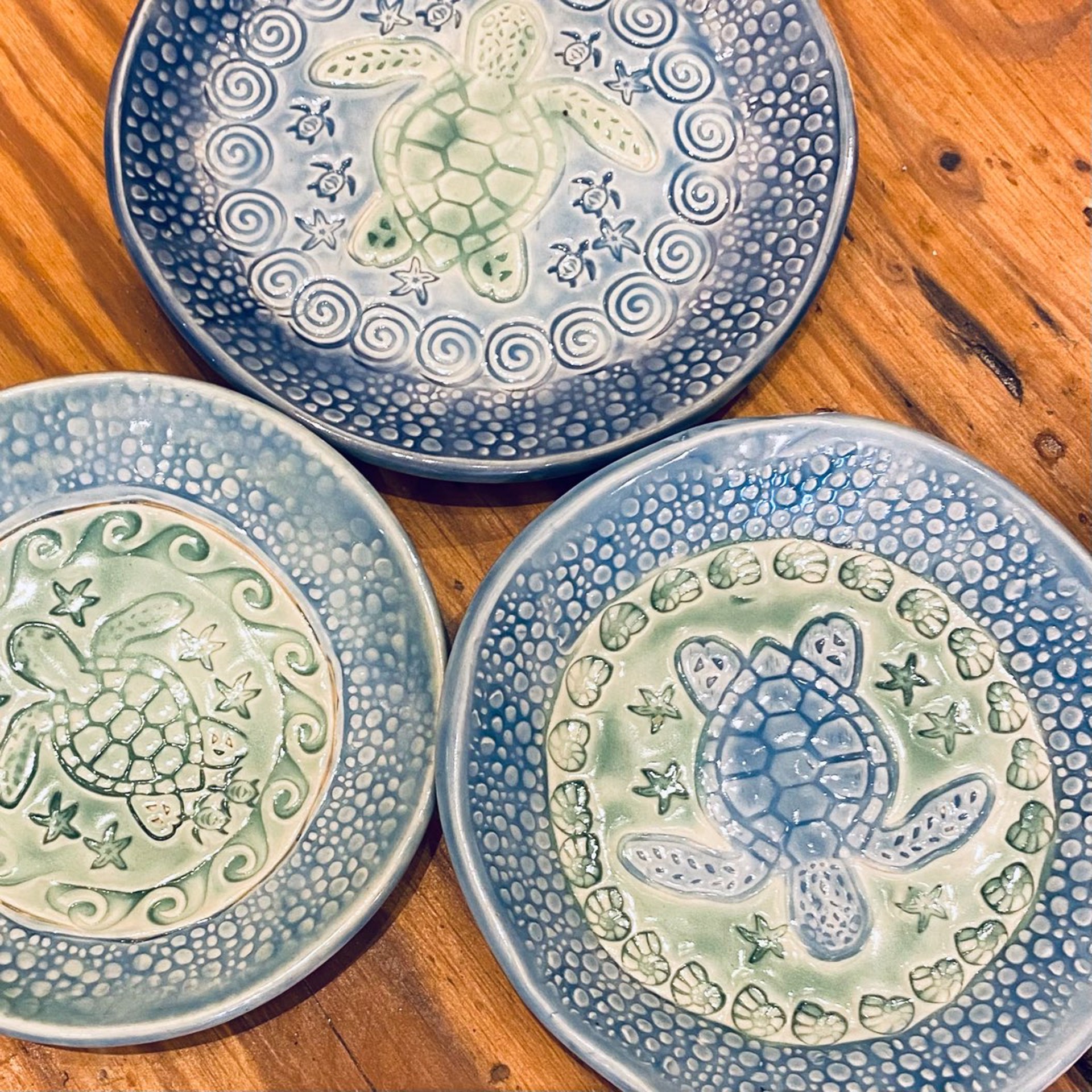 Large Embossed Turtle Dish ~ Various by Barbara Bergwerf, Ceramics