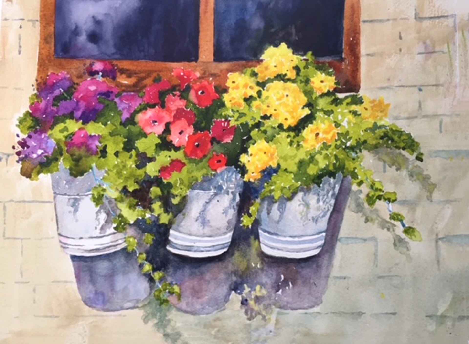 Flower Buckets by Denise Jackson