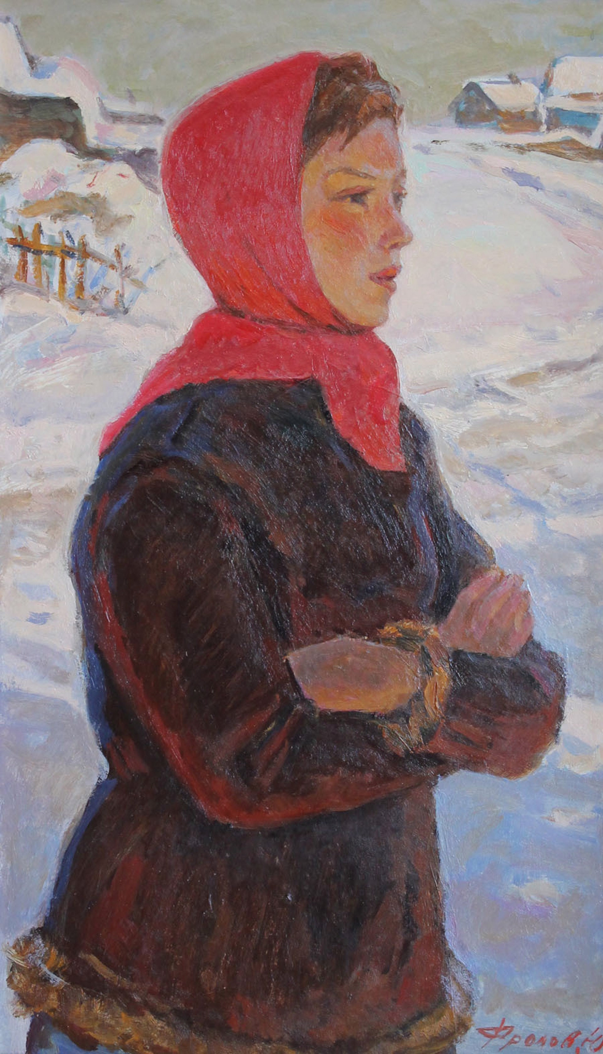 Village Girl by Yuri Frolov