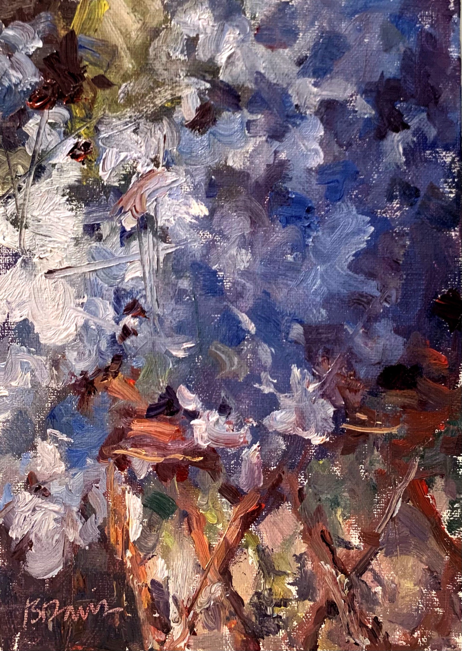 Hydrangeas in Willow by Barbara Davis