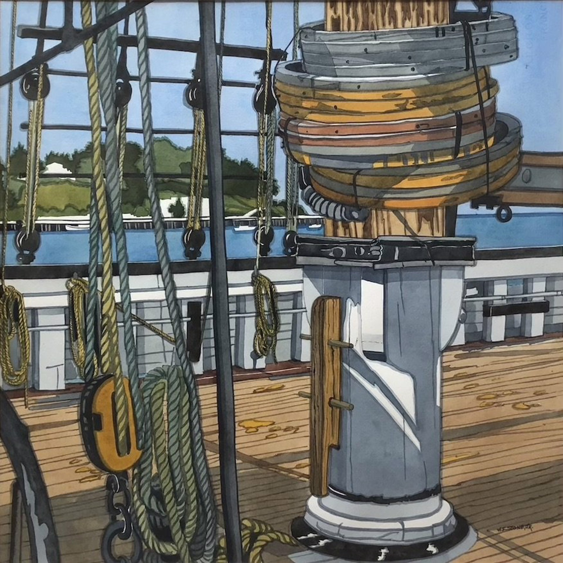 Through the Rigging,  Balclutha, 1993 by William F. Stone