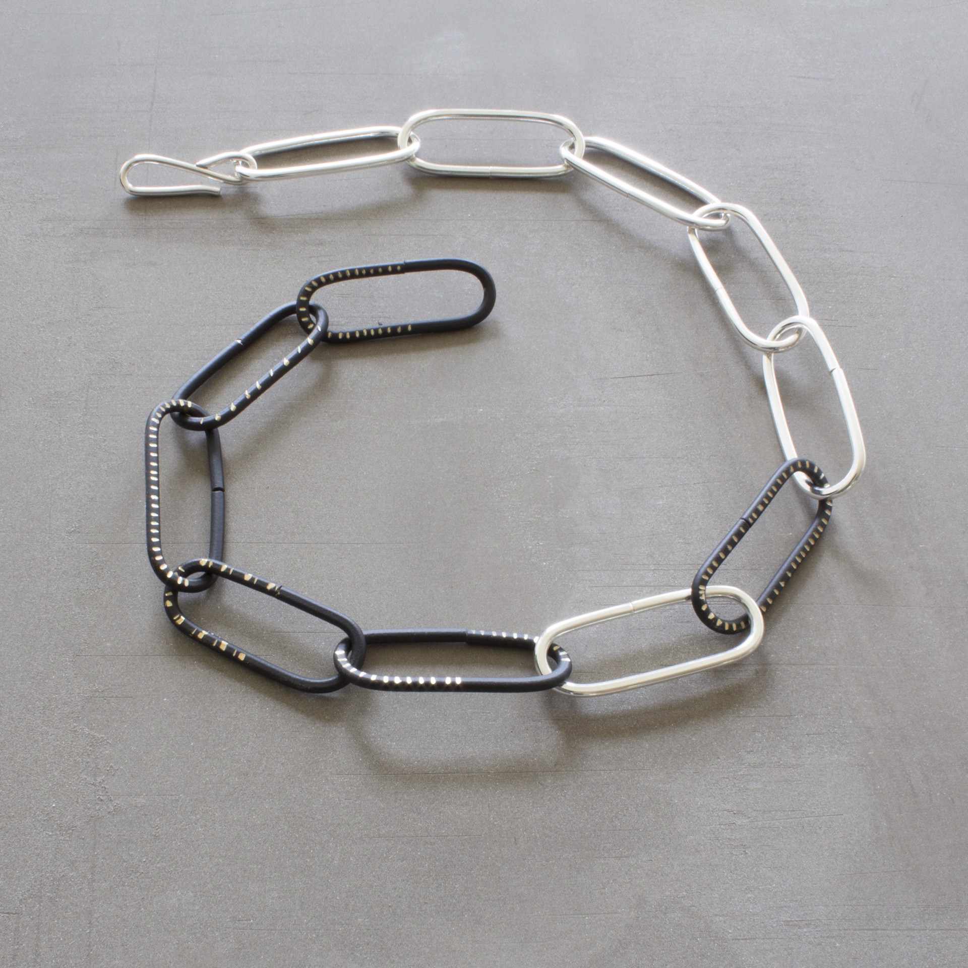 Detail Chain in Brass and Sterling Silver by Audrey Laine