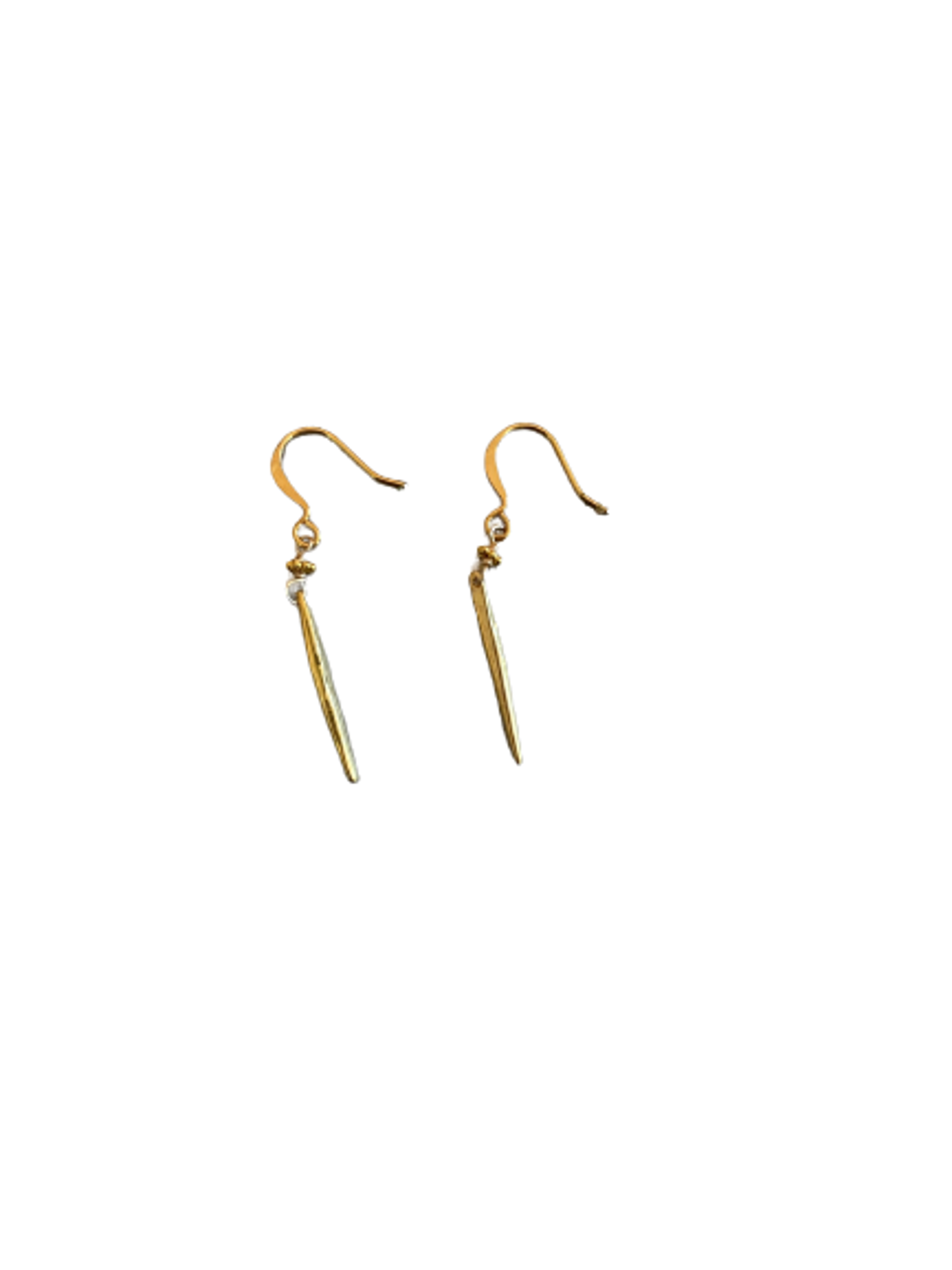 Mini Vermeil “Quill” Spike Earrings by ZinniaLou Jewelry