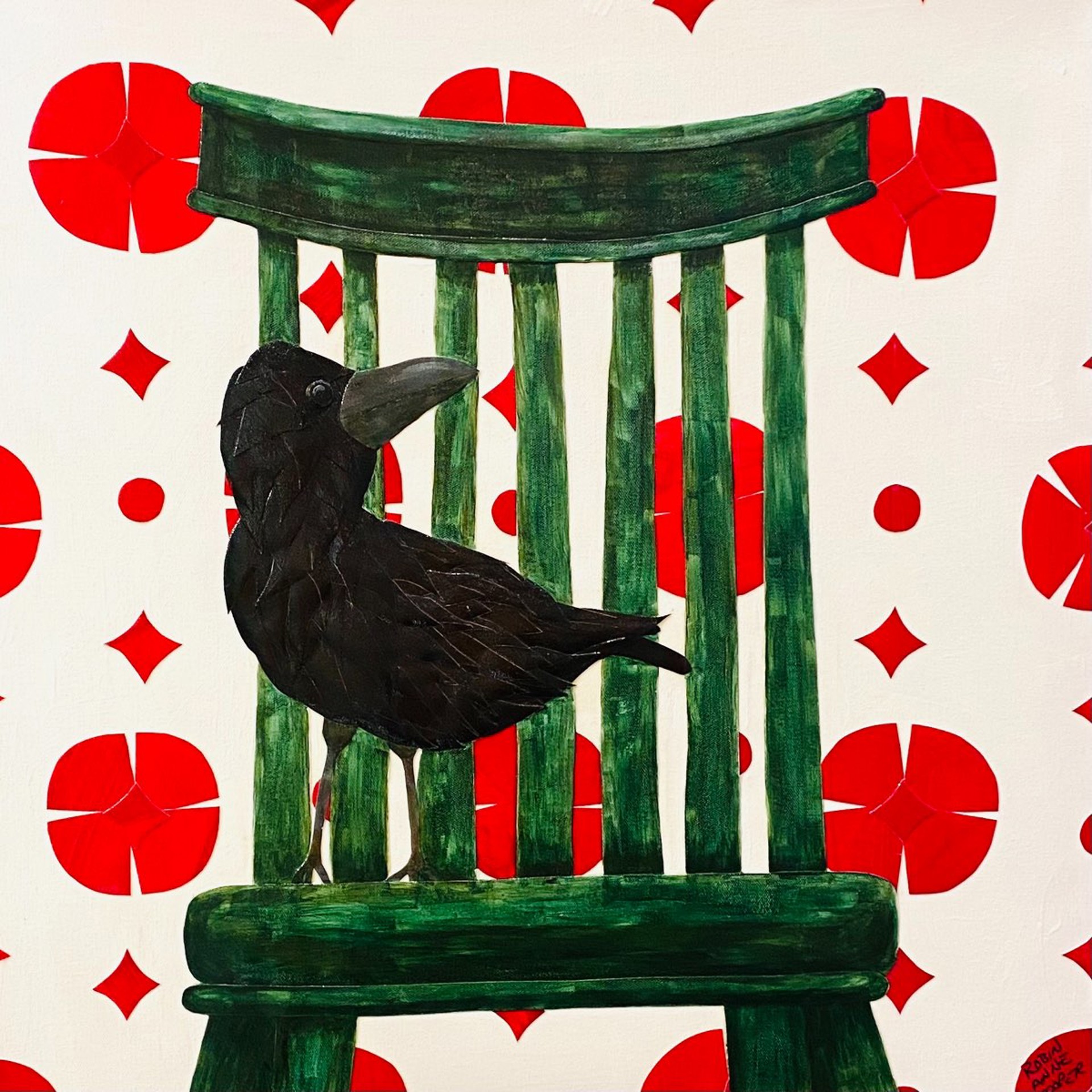 Black Bird Visiting by Robin Cooper