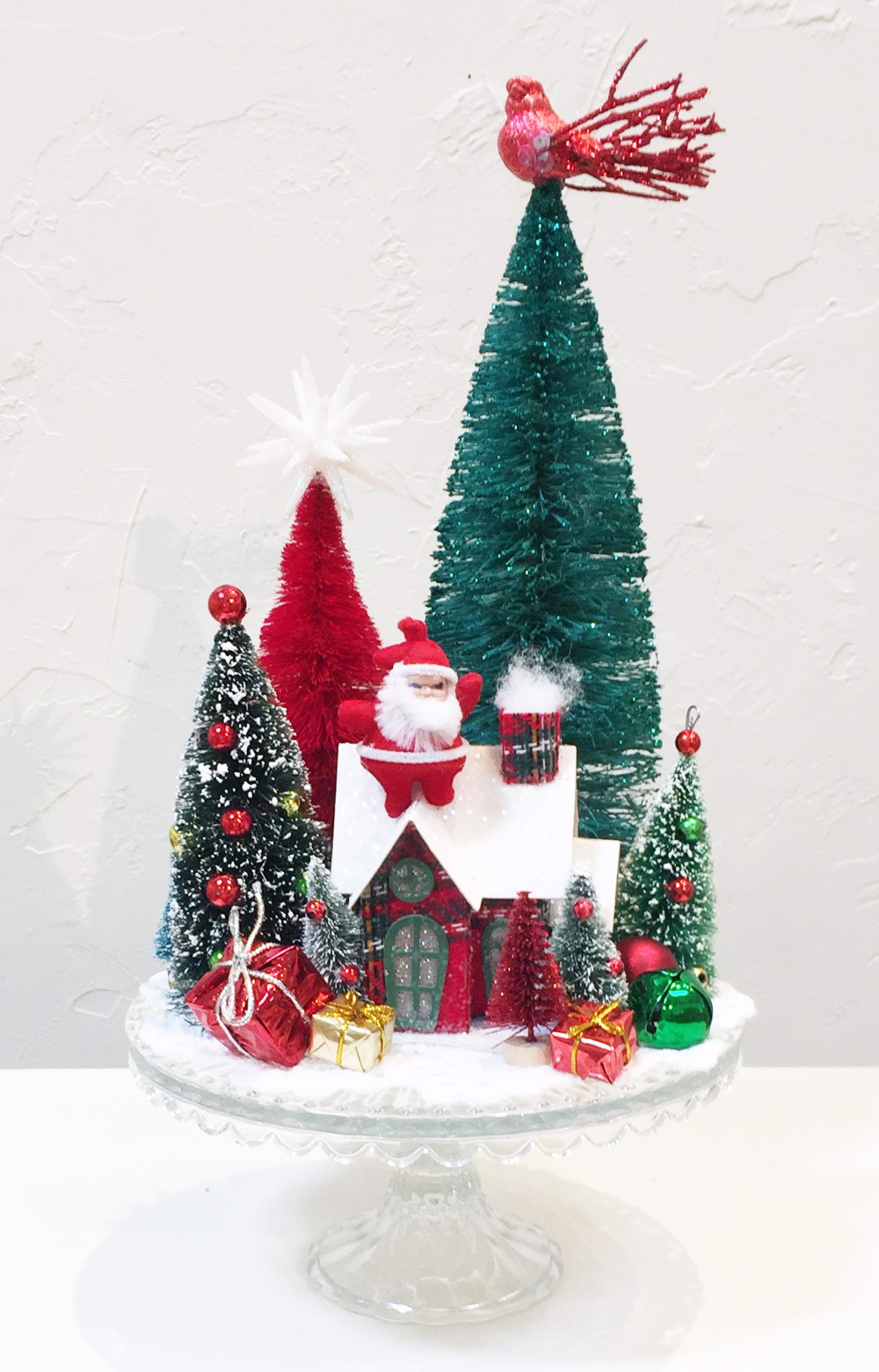 Holiday Vignette - Winter Scene With Santa by Kim Yubeta