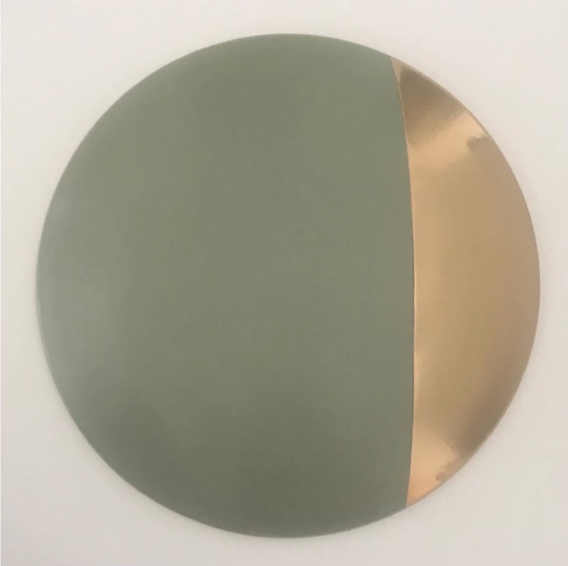12" Wall Tile - Green & Gold by Amanda Wright