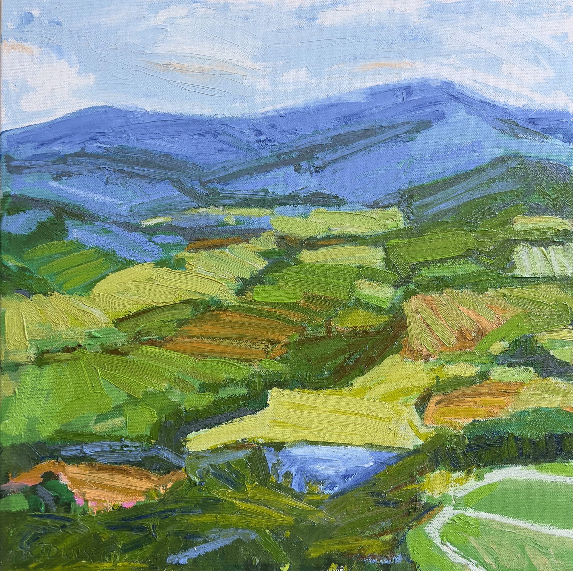 Farms and Blue Ridge 3 by Krista Townsend