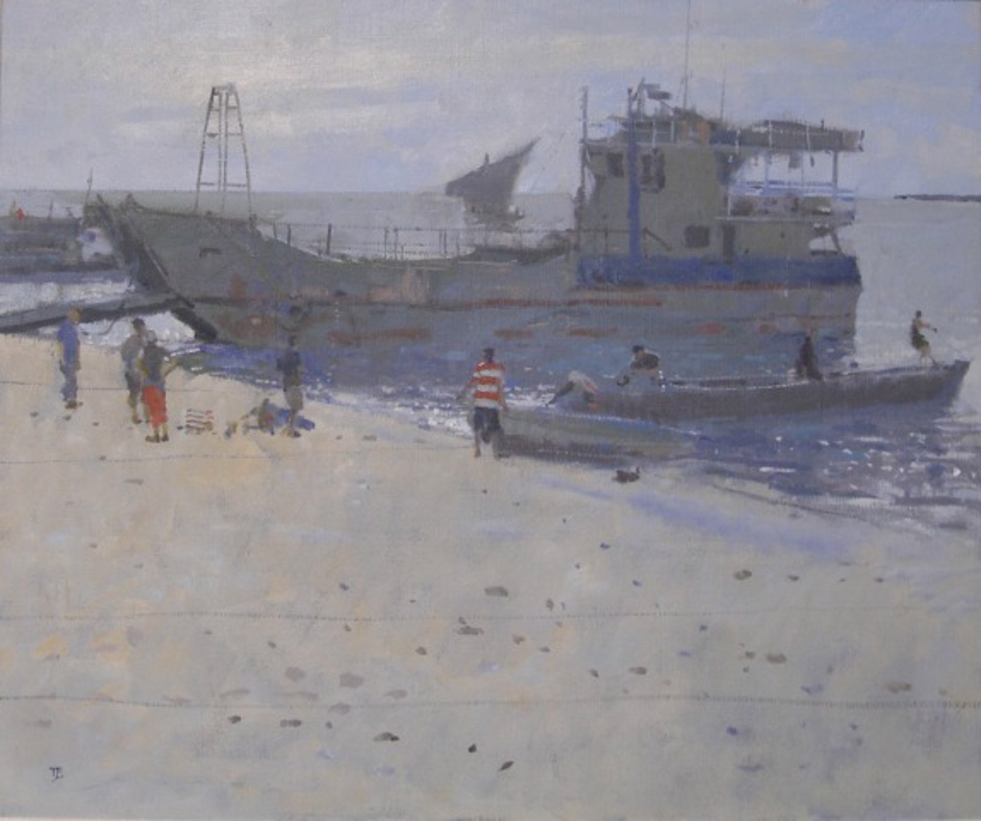 Ferry Boat and Fisherman Zanzibar by Thomas J. Coates