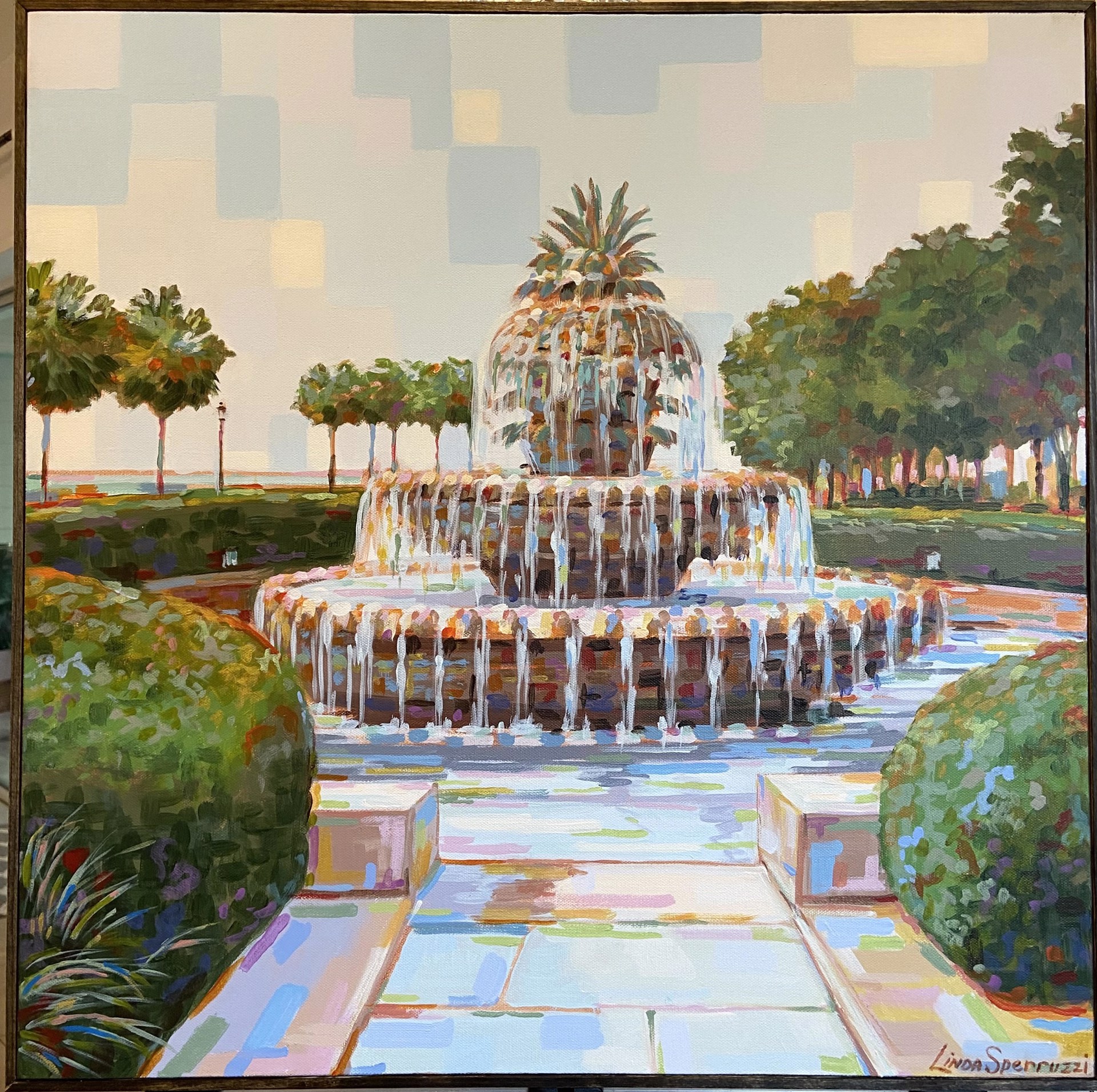 The Colors of The Pineapple Fountain by Linda Sperruzzi