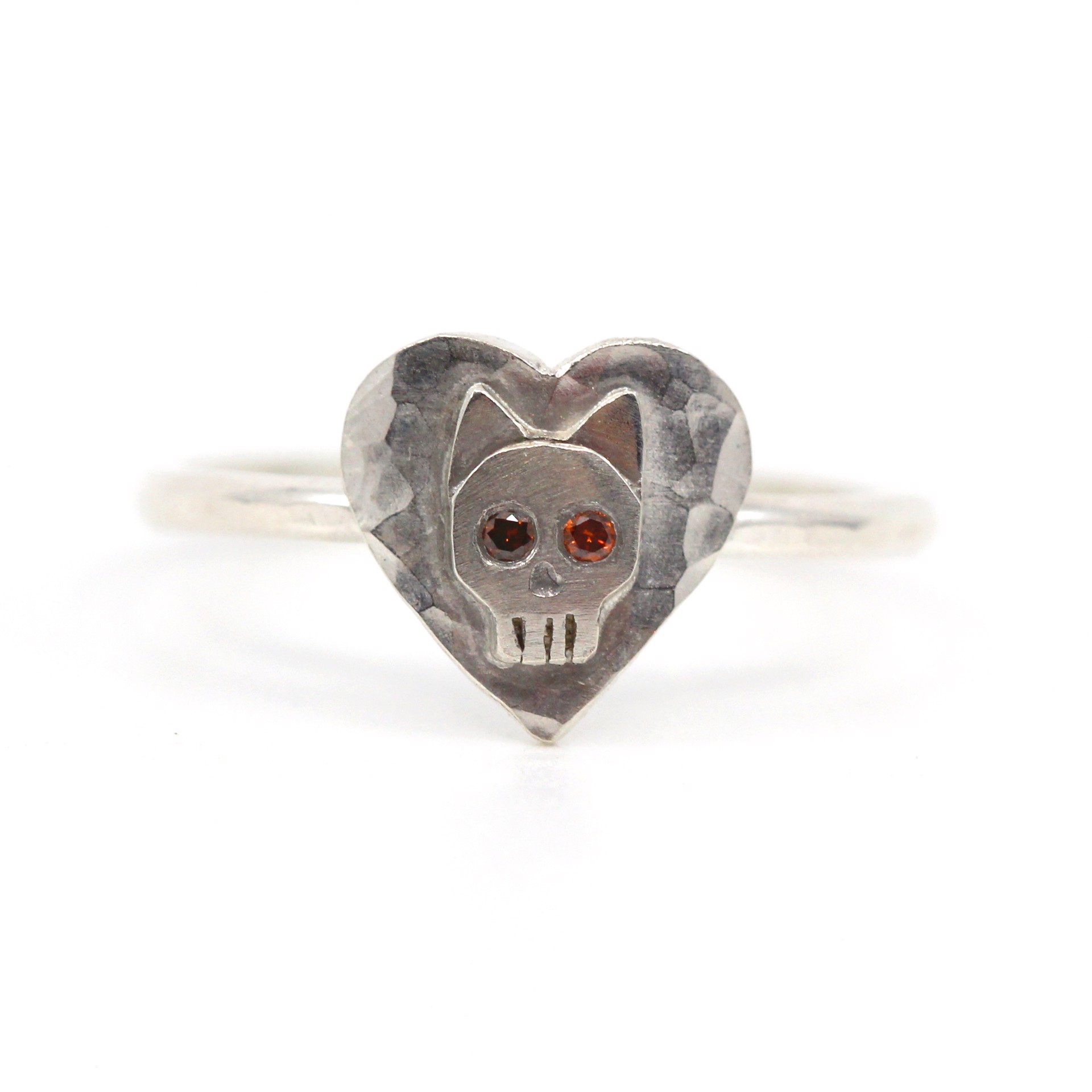 Kitty Heart Ring (Size 7) by Susan Elnora