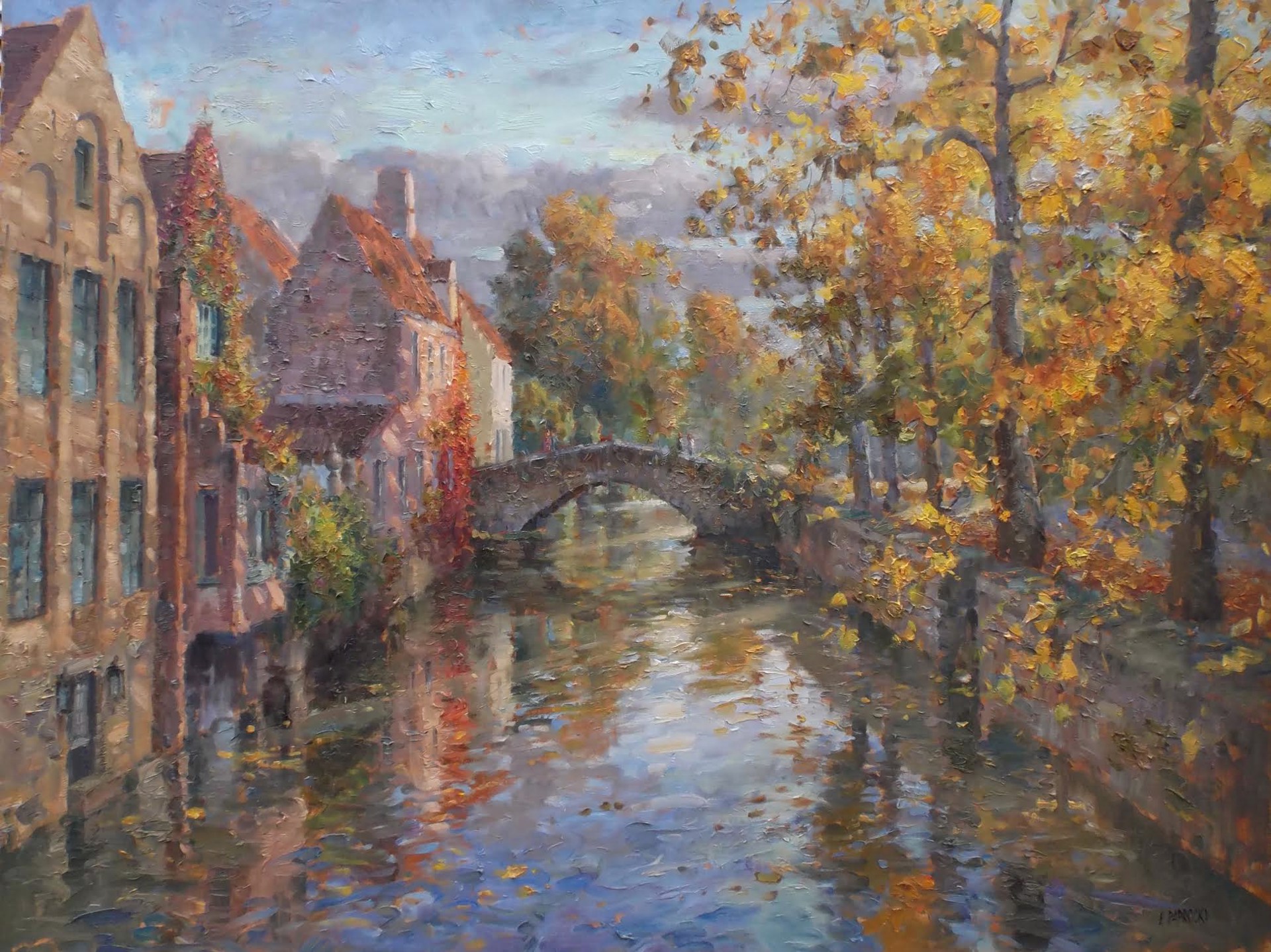 Canal in Bruges by EJ Paprocki