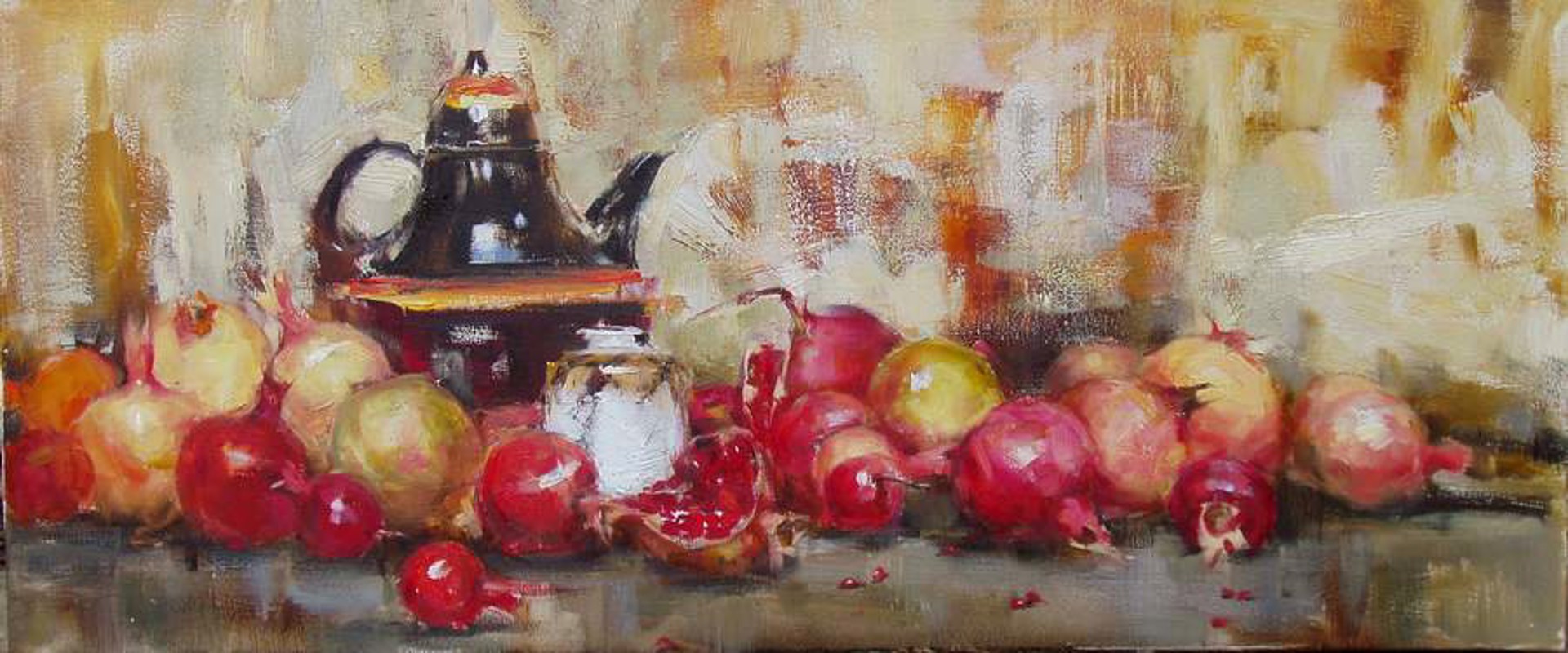 Still Life with Pomegranates by Yana Golubyatnikova