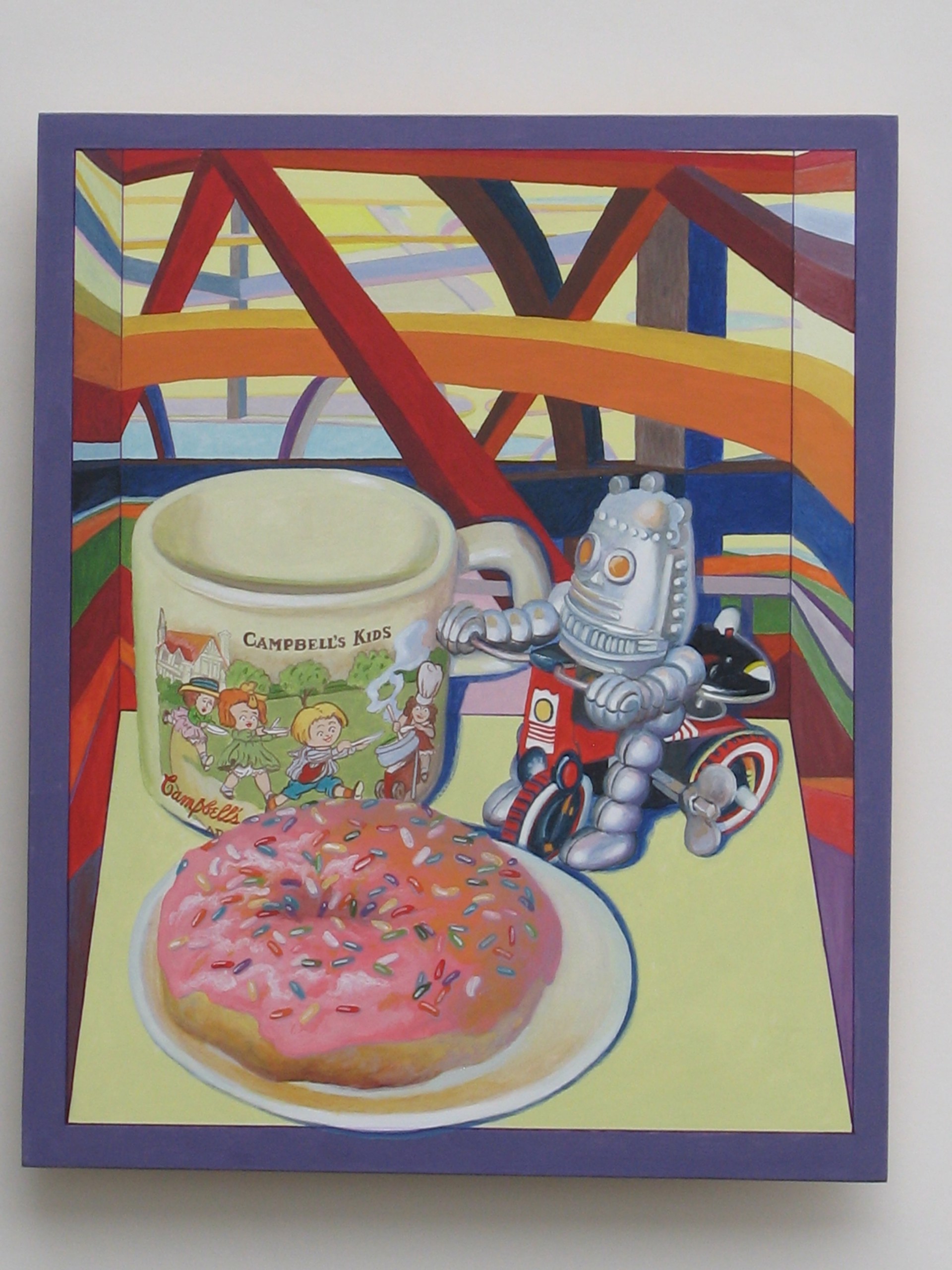 Donut Saga #6 acrylic on panel by Ralph Allen Massey