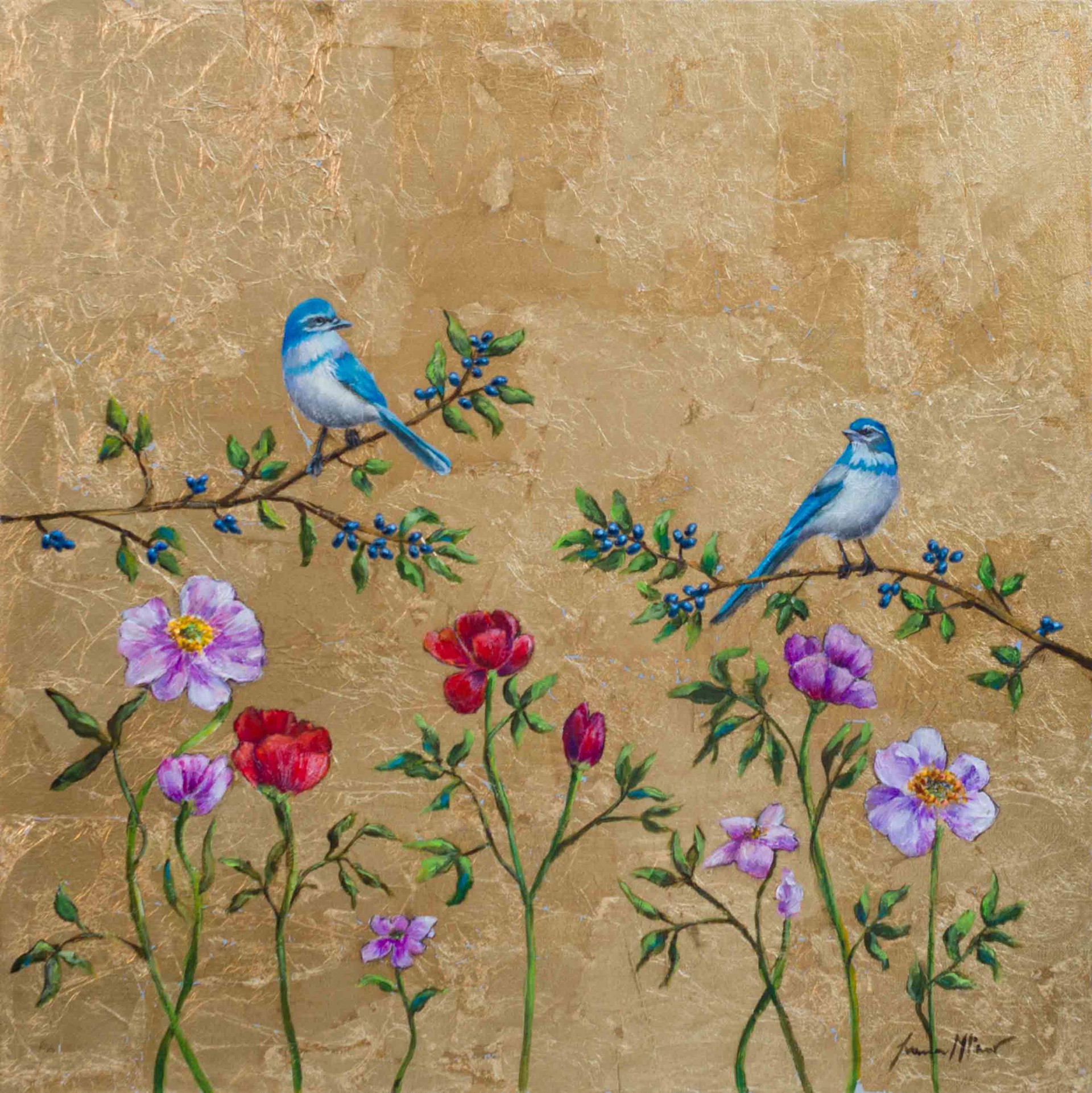 Two Blue Birds by Ivana Vidović