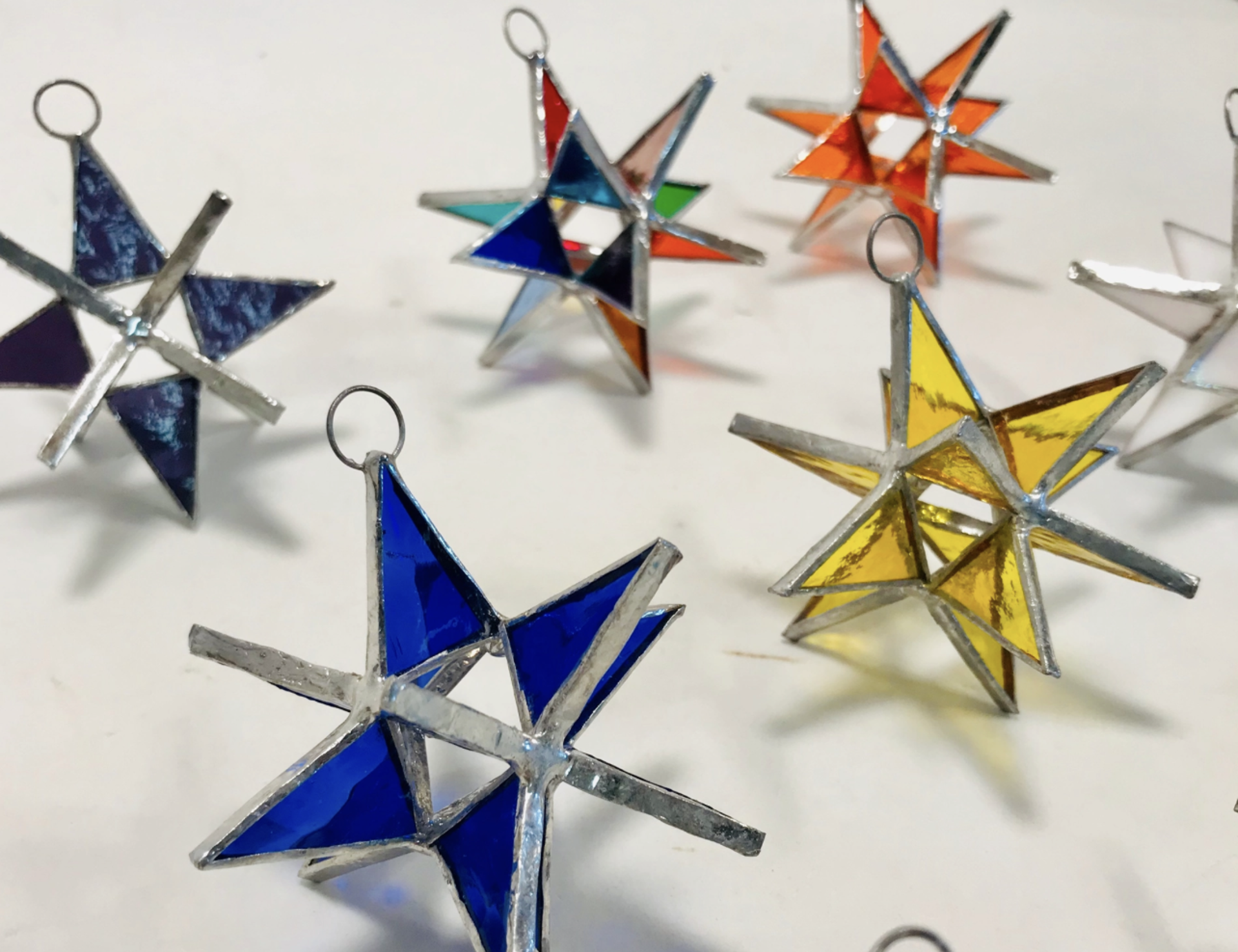 Ornament -TEAL BLUE AND ROYAL BLUE Moravian Star by Fiesta Color