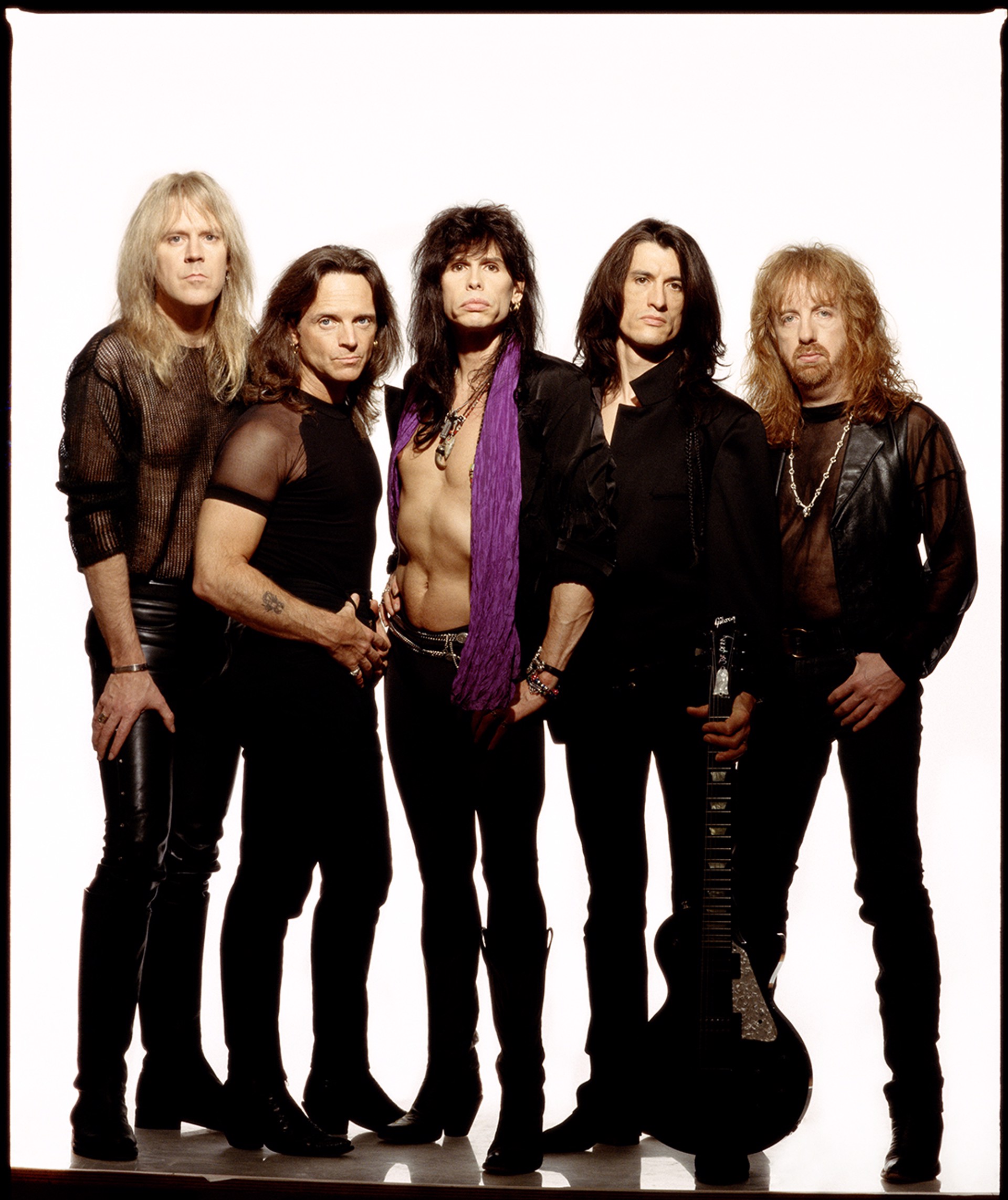 93008 Aerosmith Full Band on White Seamless Color by Timothy White