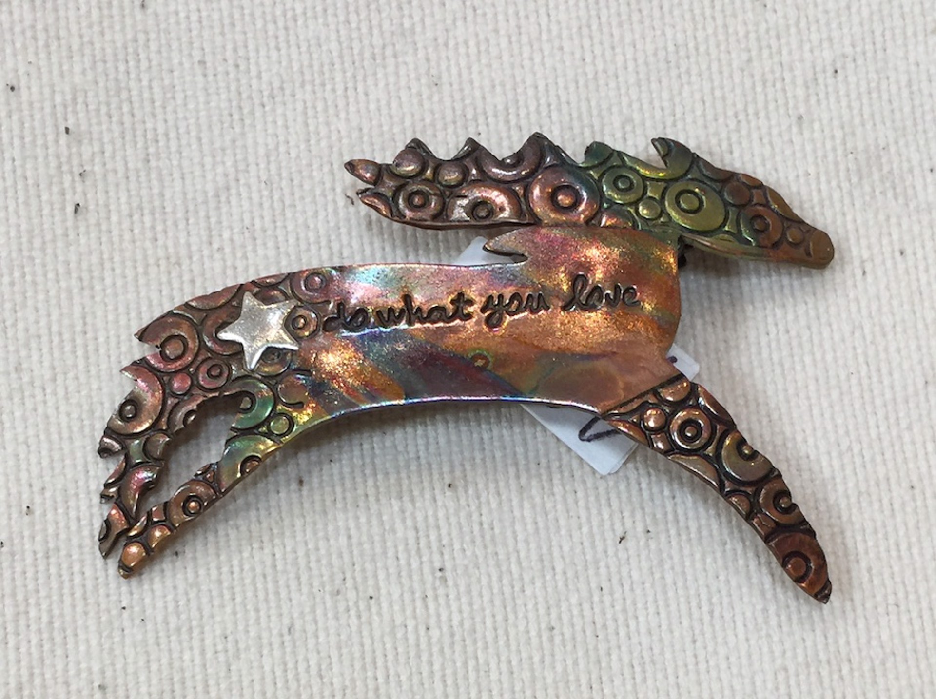 Pin - Horse In Copper & Sterling Silver  #4000 by Vesta Abel