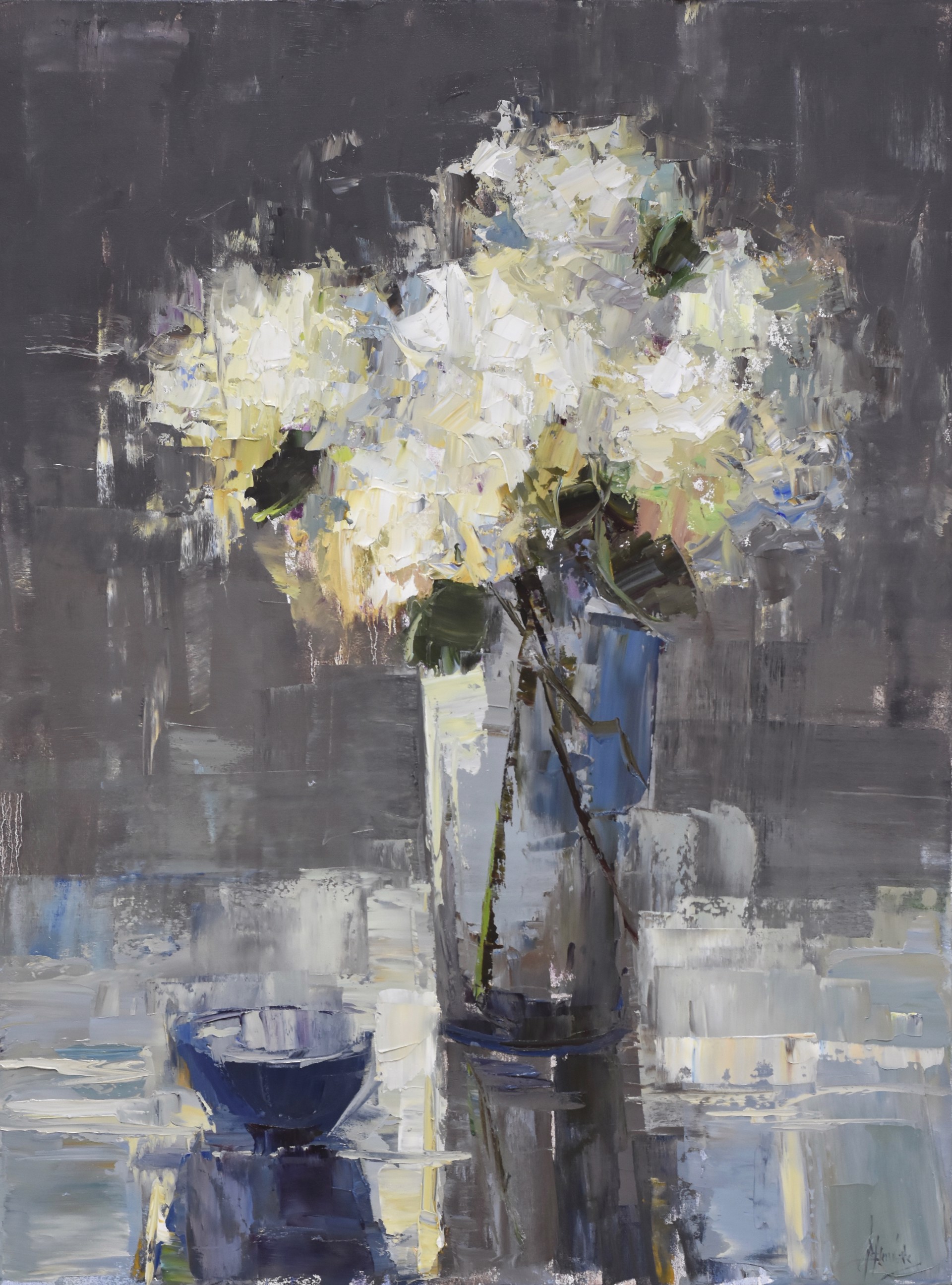 Blue Table by Barbara Flowers