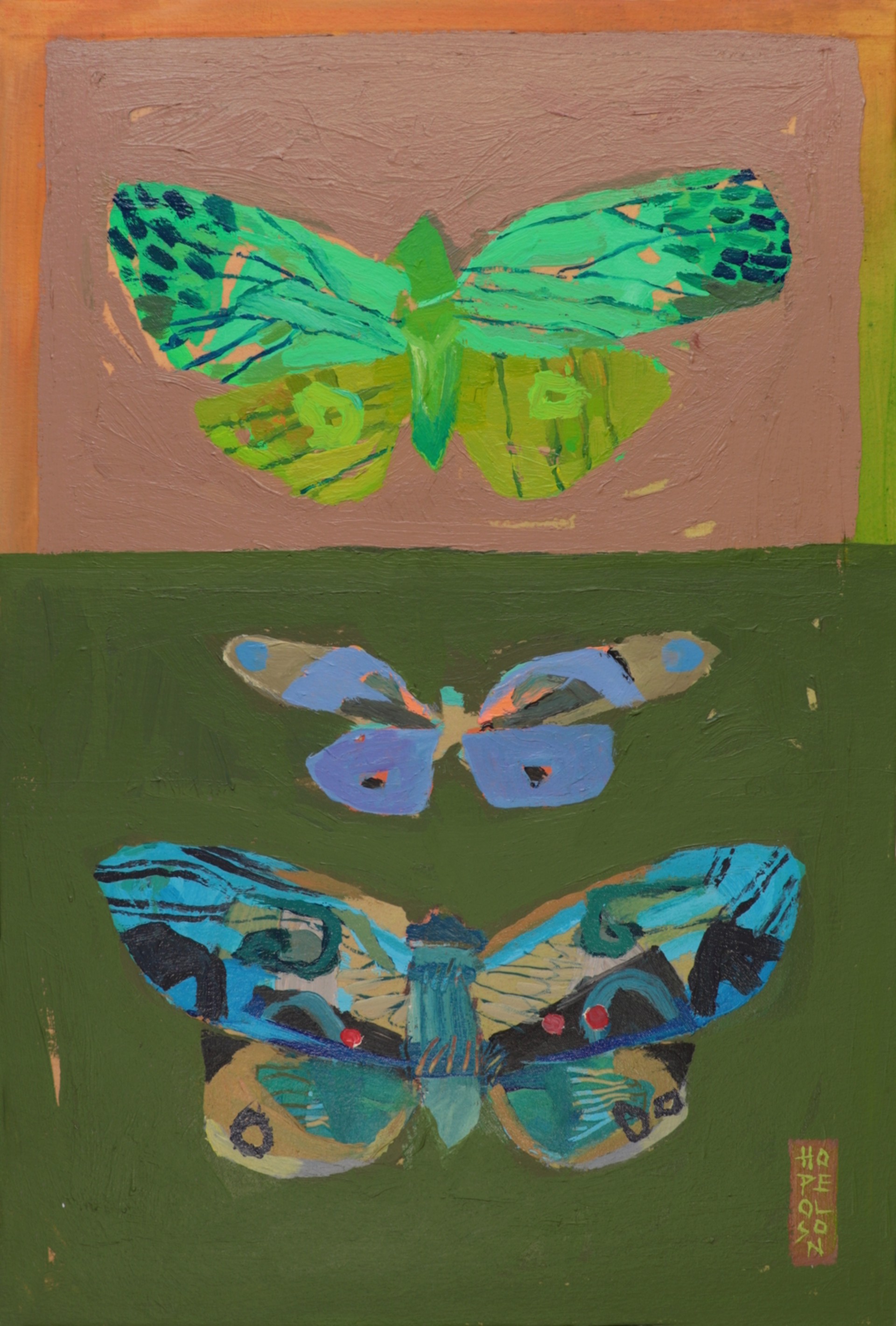 Three Moths {SOLD} by Hope Olson
