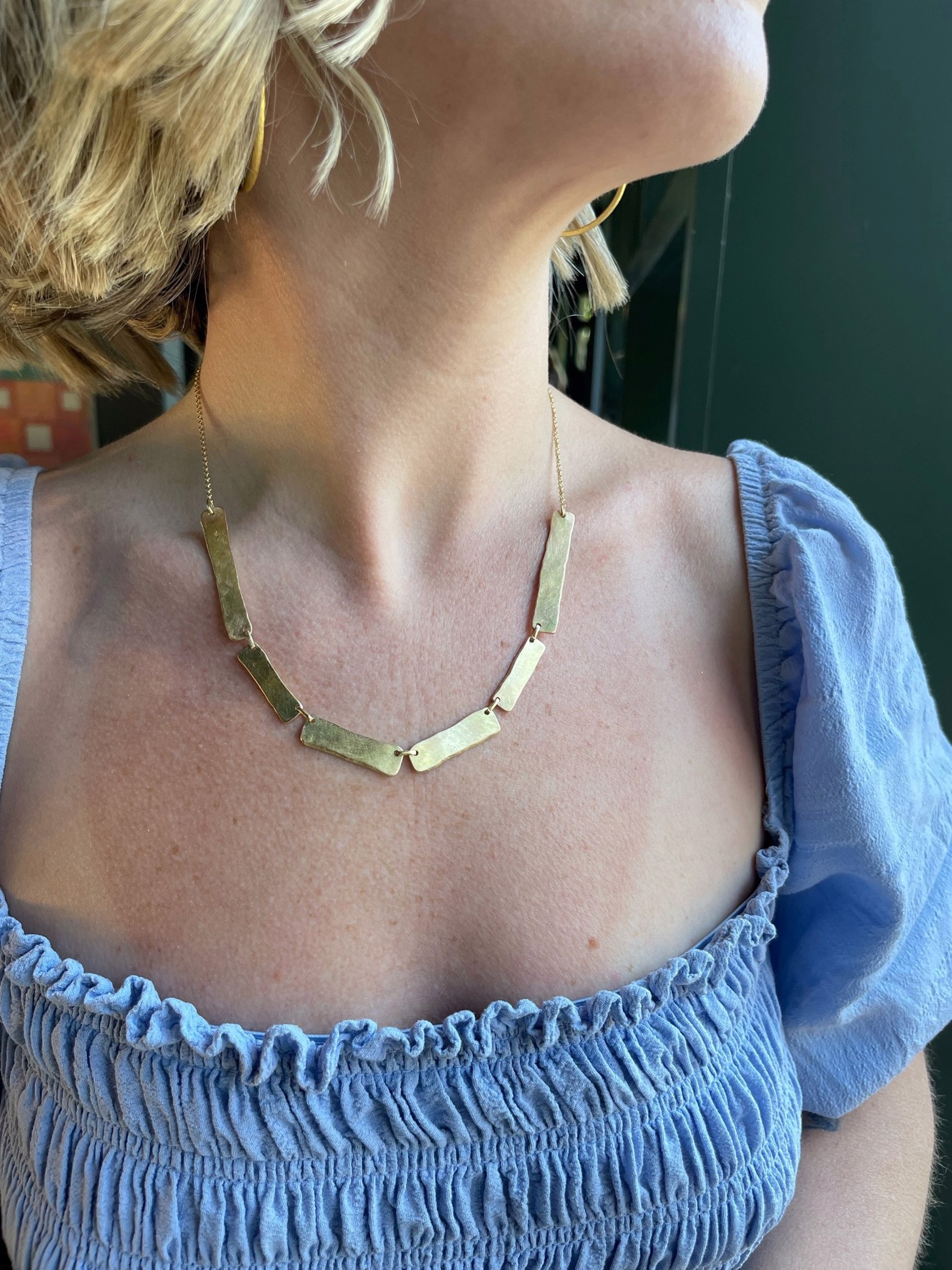 LHN08- 5 Rectangles 18k gold by Leandra Hill