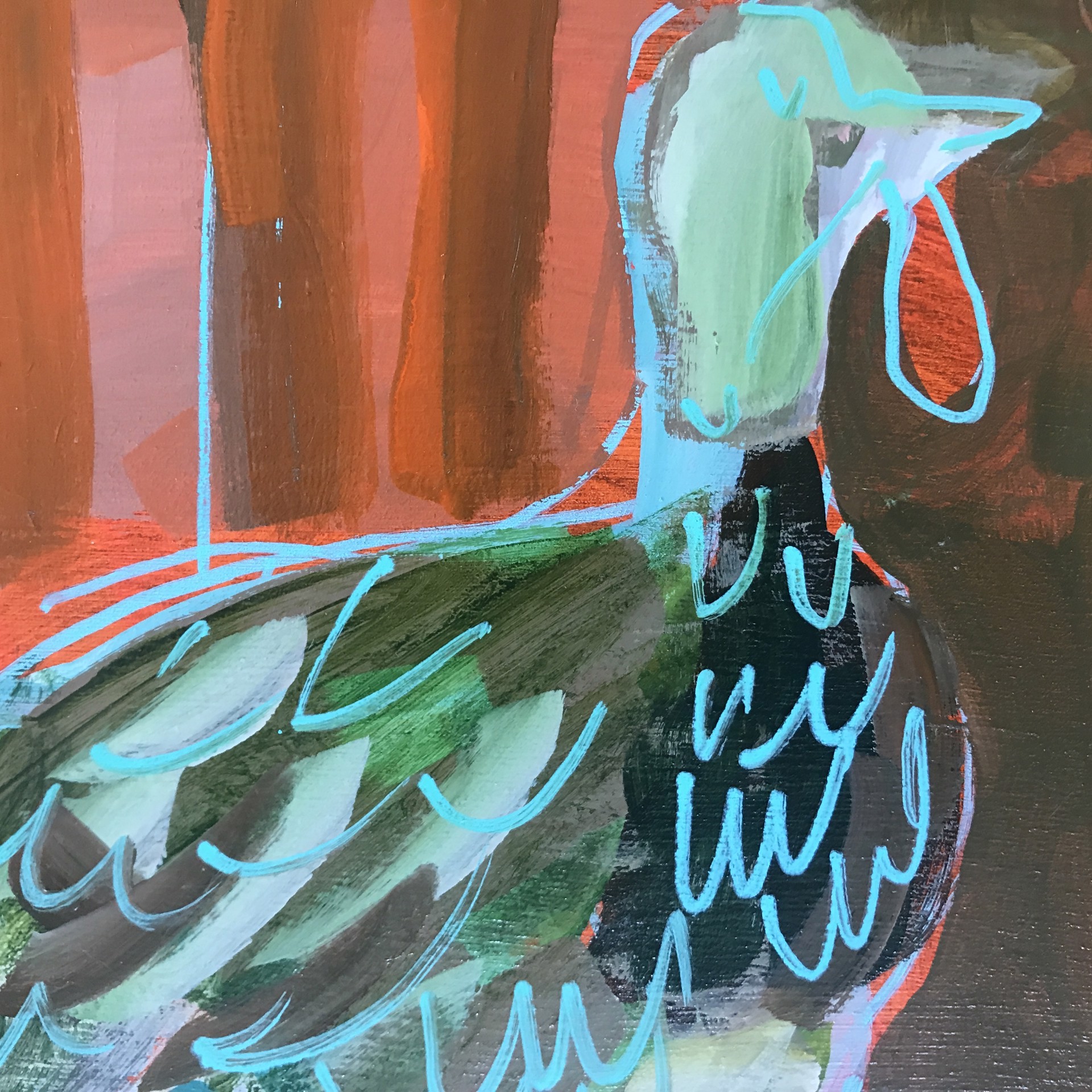 Wild Turkey with Mauve Trees by Rachael Van Dyke