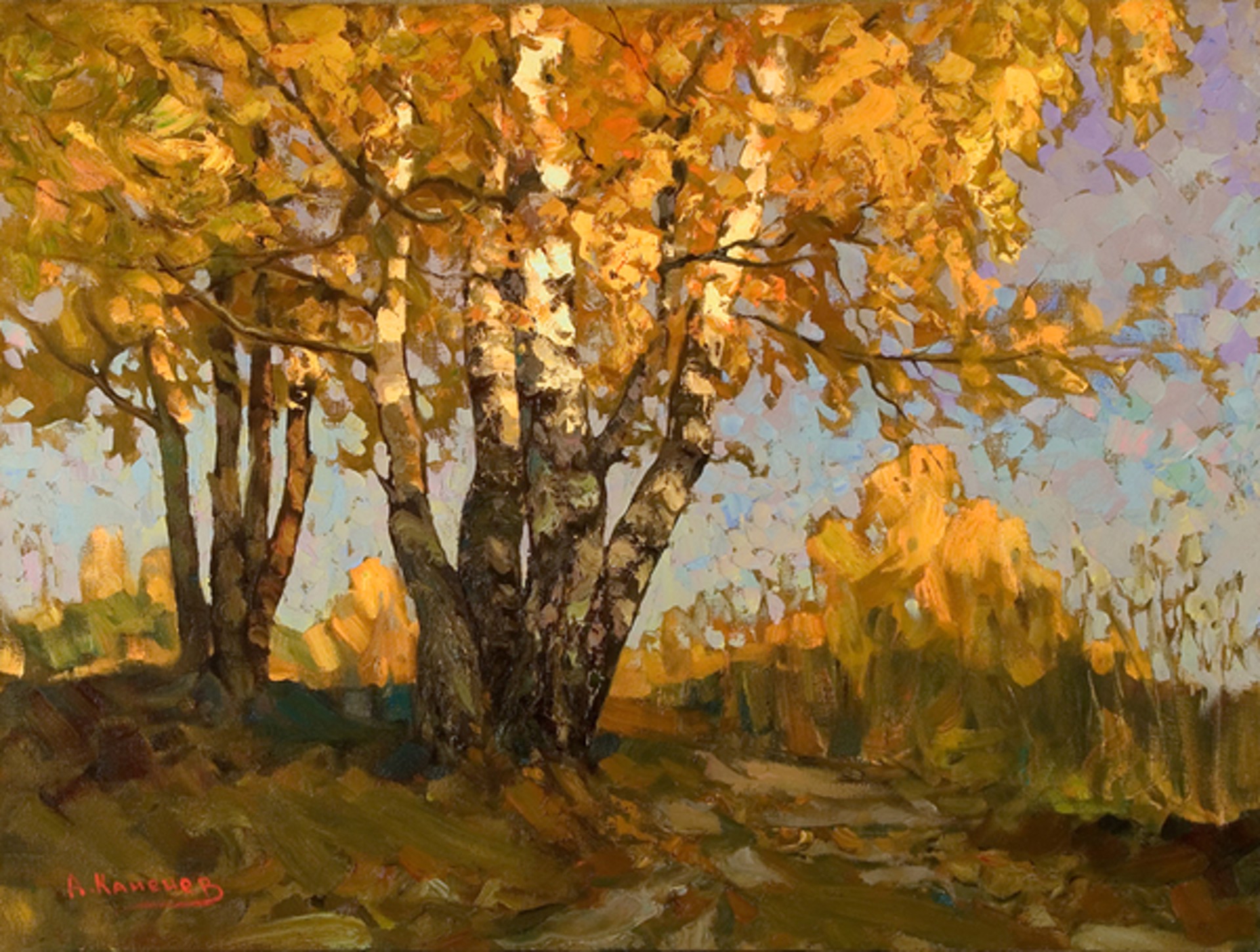 Russian Birches by Aleksei Kamenev