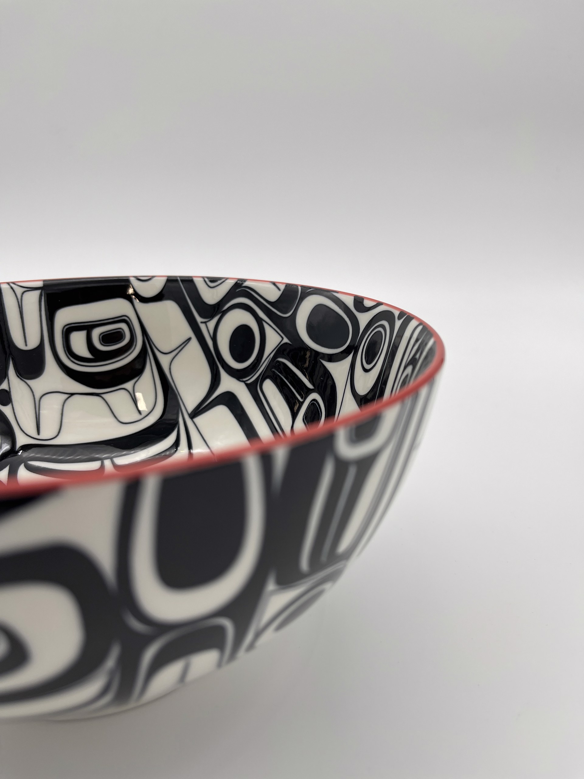 Raven Large Bowl Red/Black by Kelly Robinson