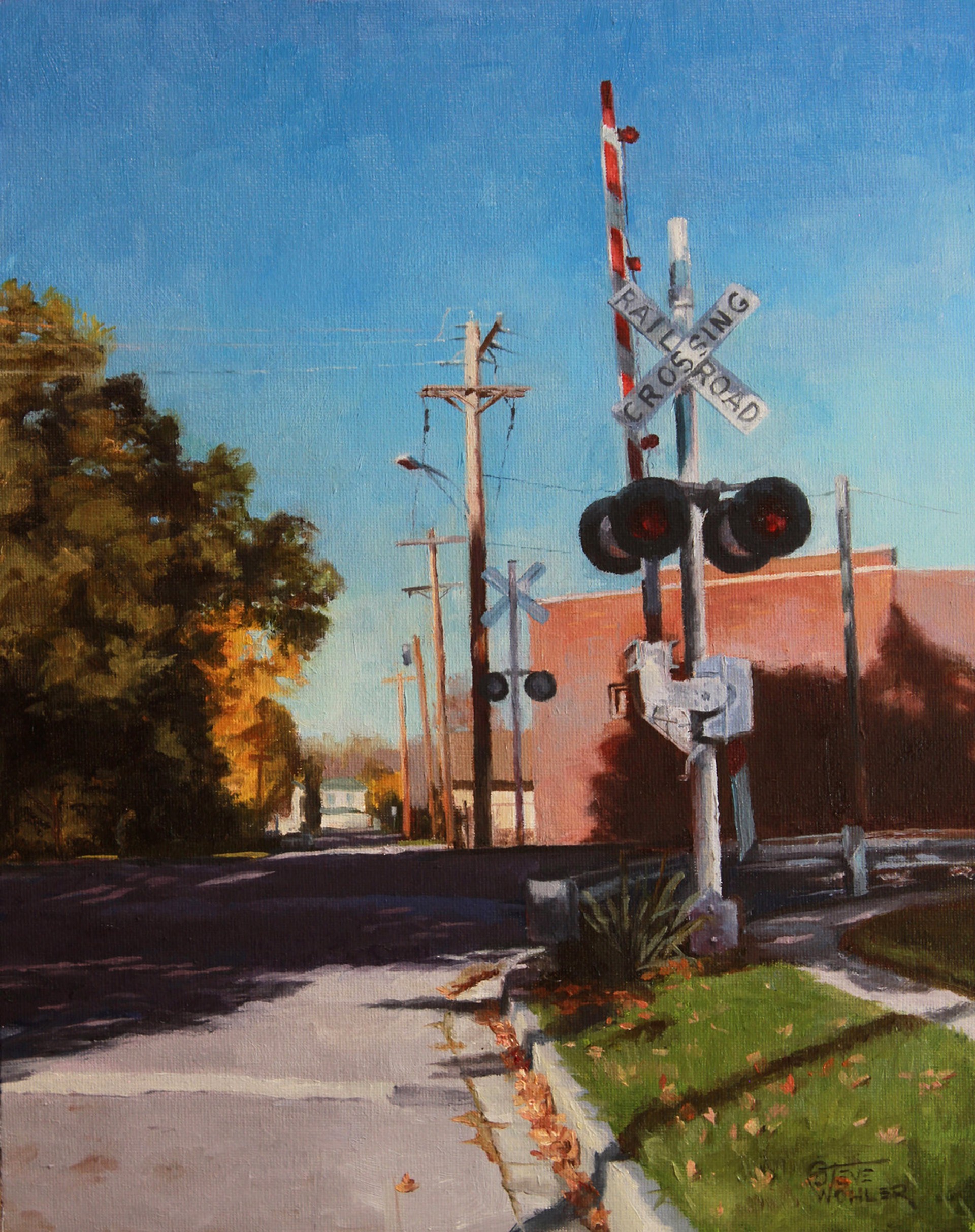 Steve Wohler "German Street Crossing" by Oil Painters of America