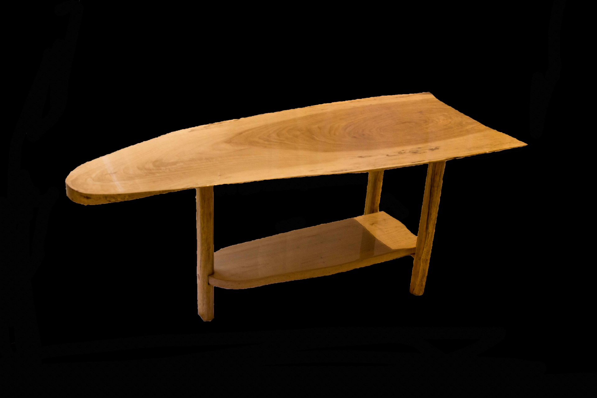 Light Natural Spalted Maple Table by Jerry Kienke