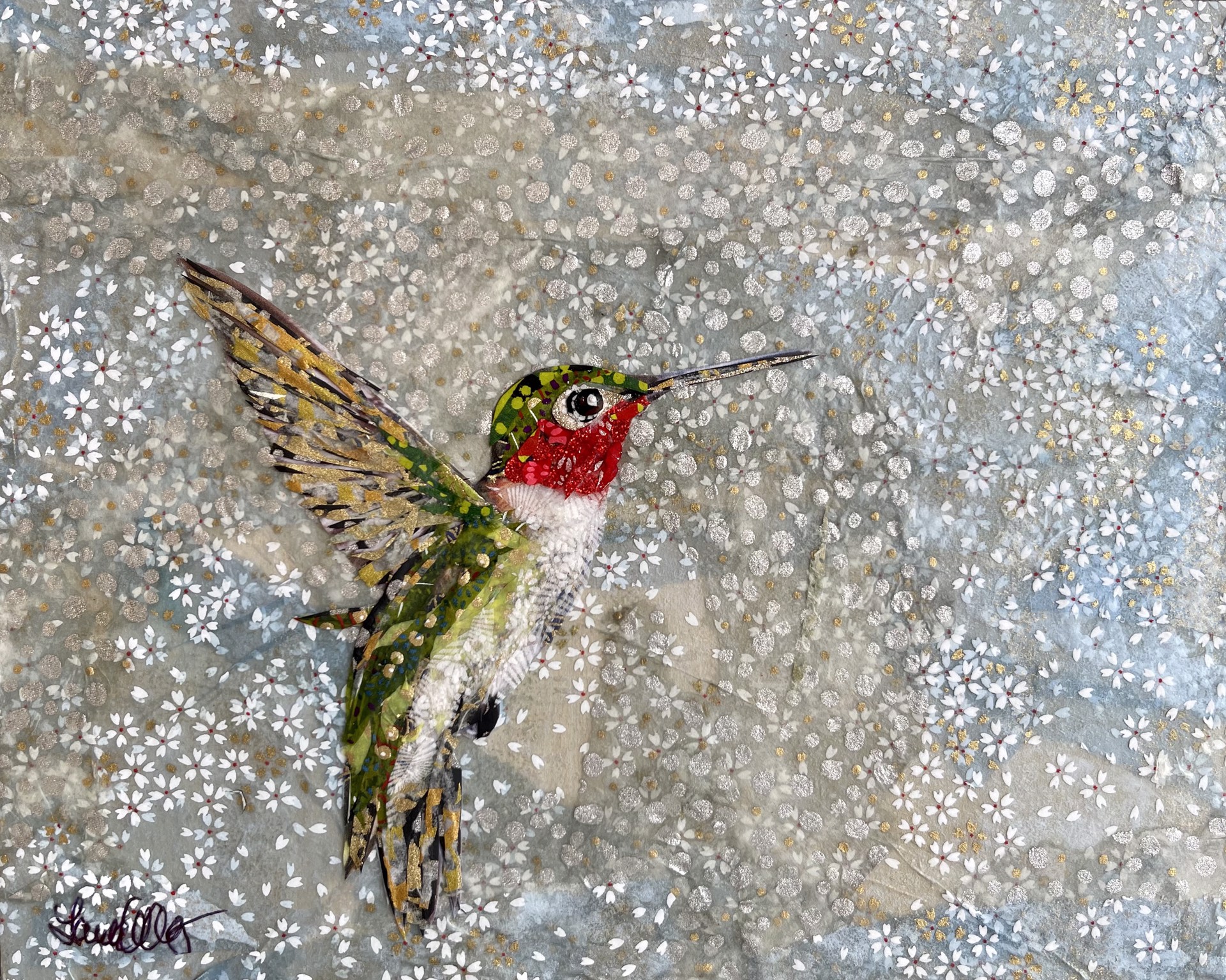Ruby Throated Hummingbird by Laura Adams