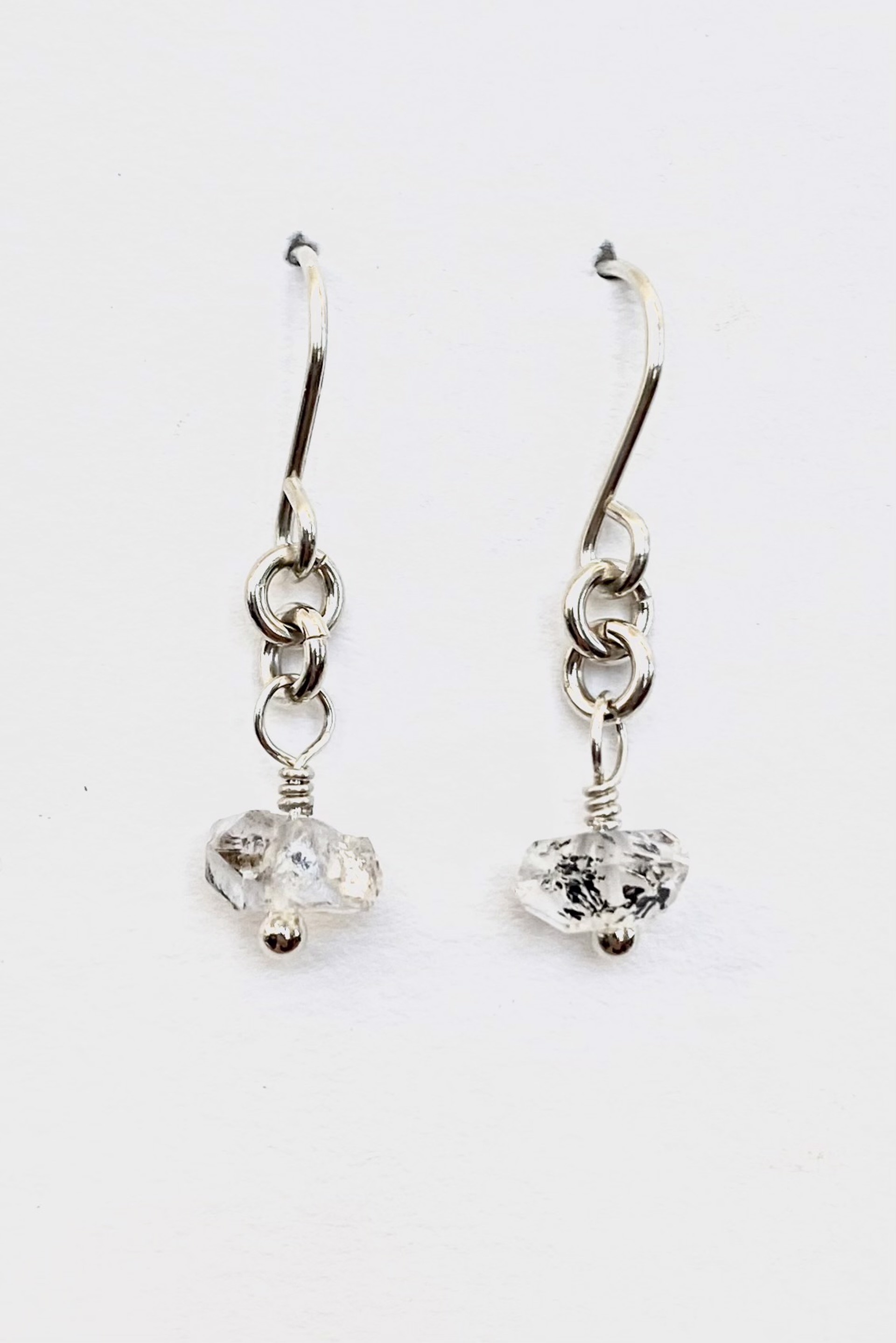Silver Crystal Earrings by Emelie Hebert