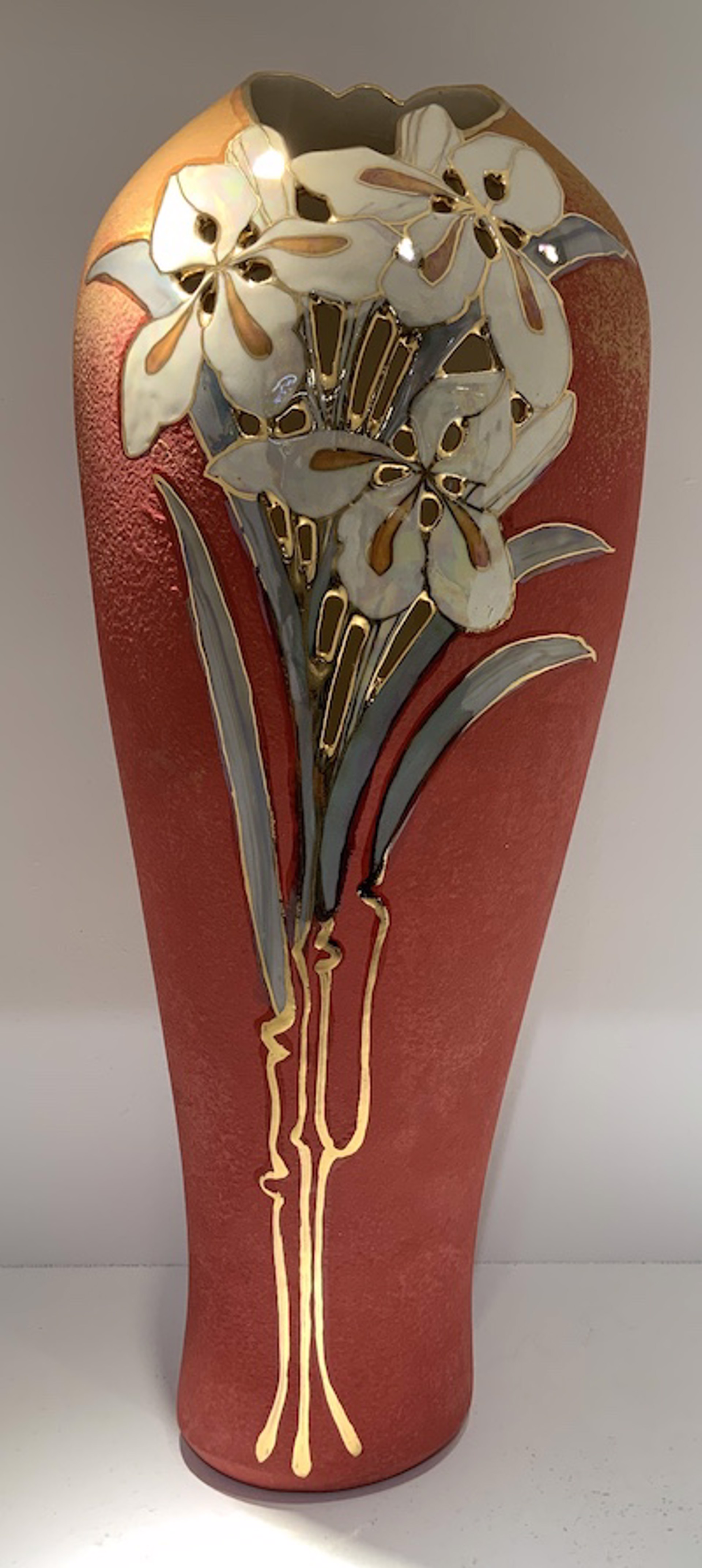 Medium Vase Firebird Red by Jan Phelan