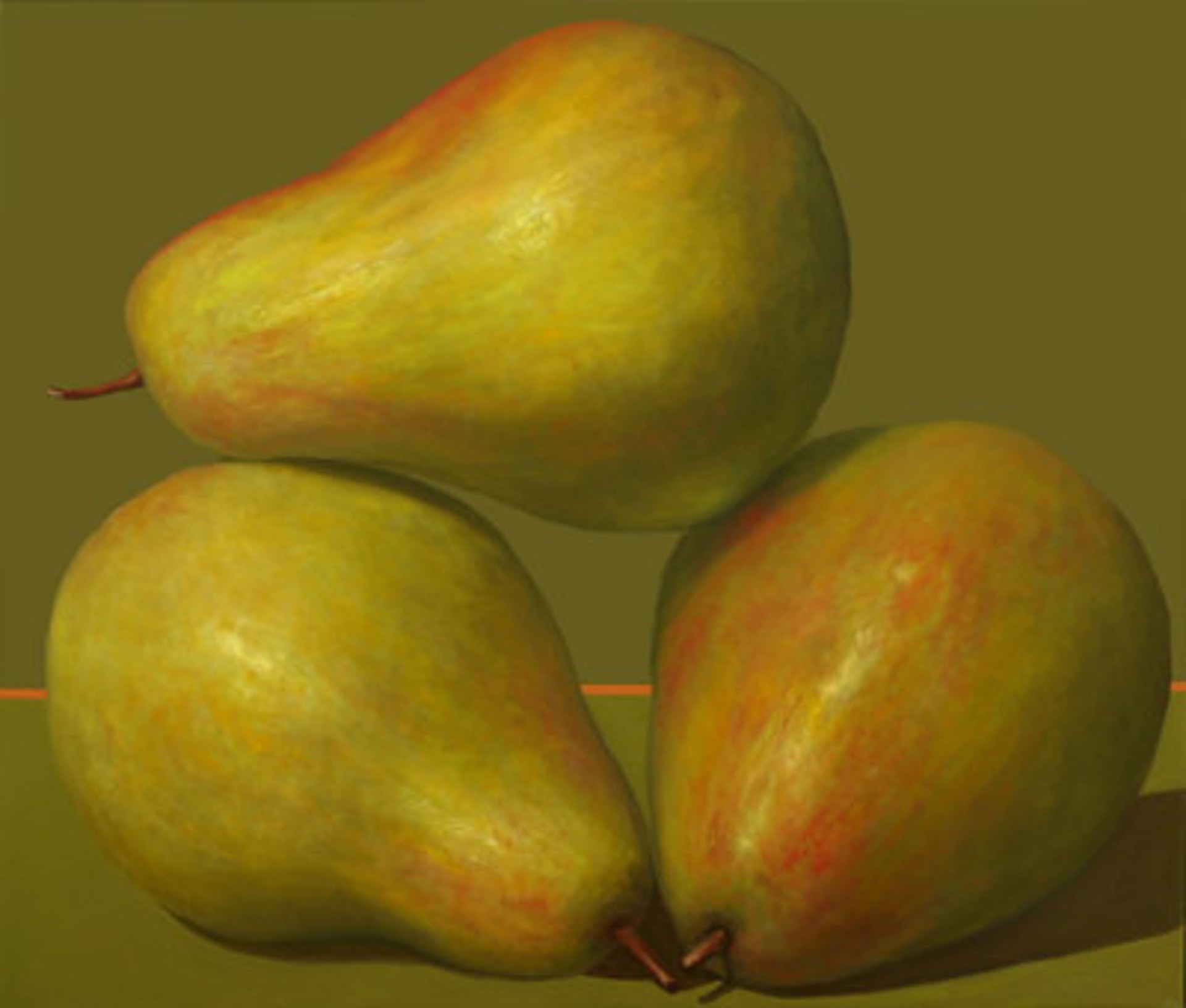Three Balancing Pears by Bill Chisholm