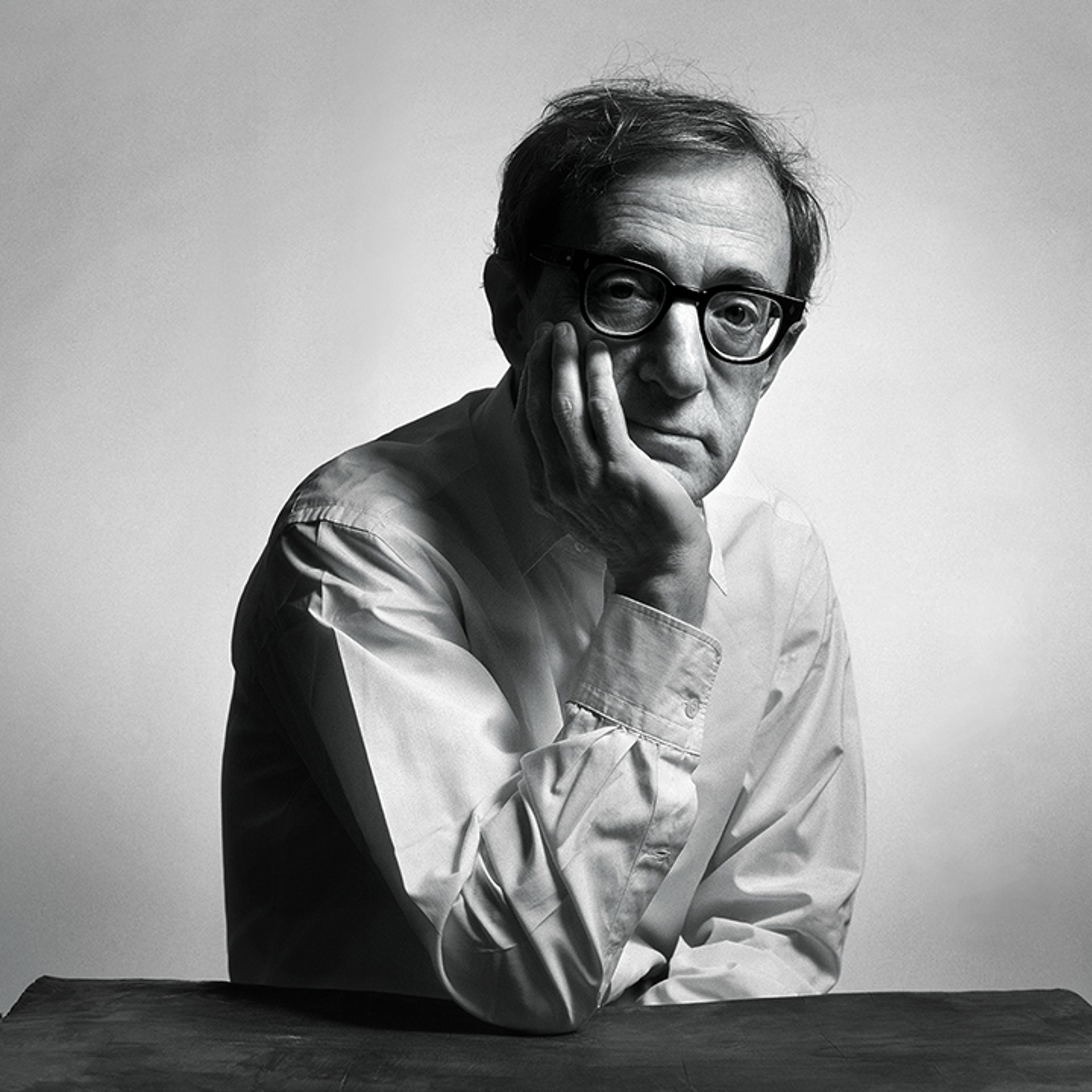 94095 Woody Allen Hand Up BW by Timothy White