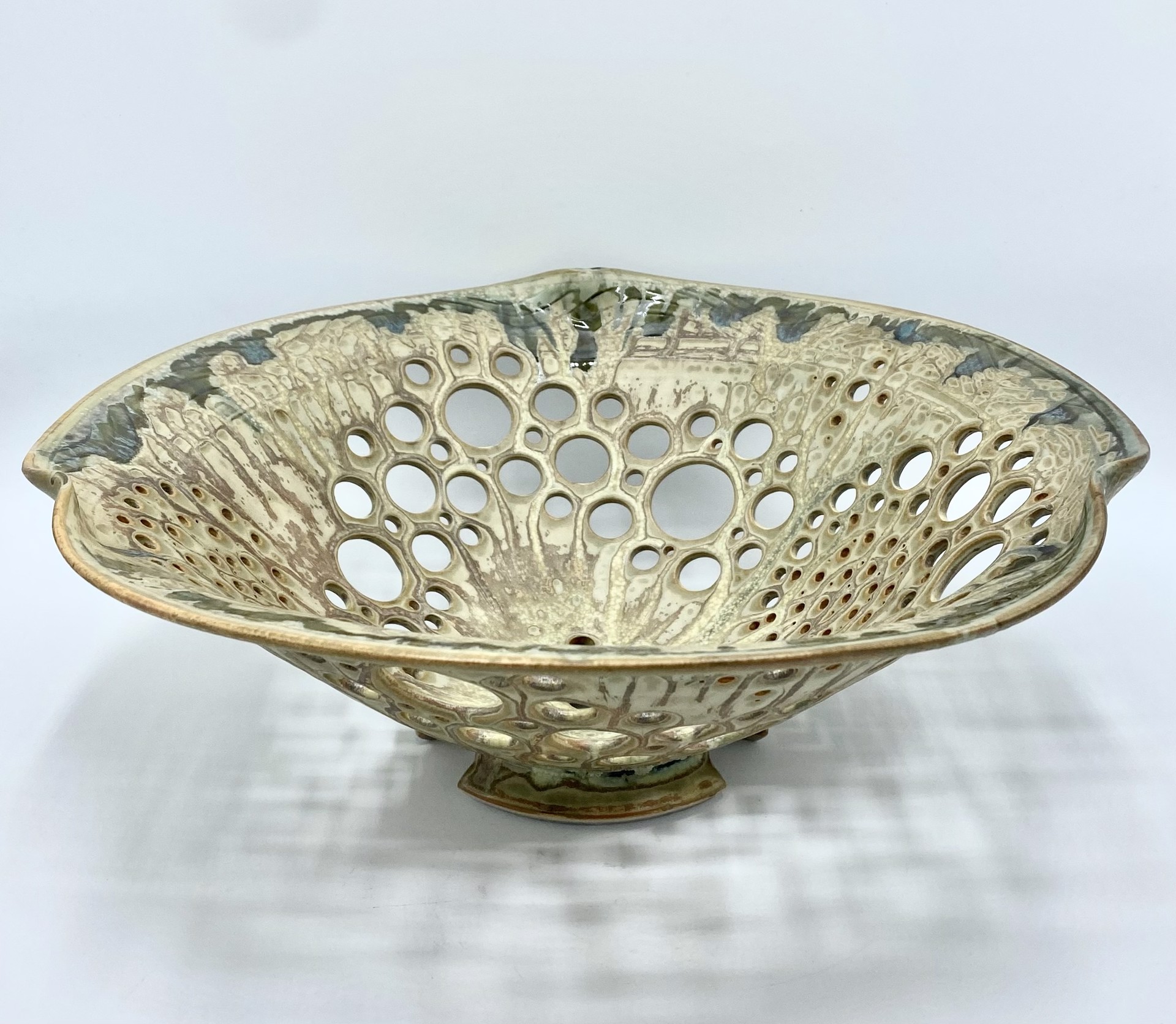 Large Bowl with Holes by J. Wilson Pottery
