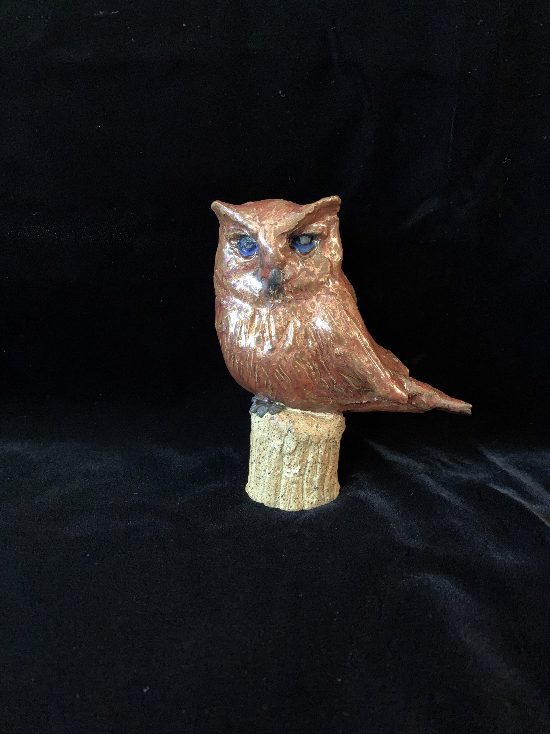 4 1/2 in Screech Owl - ancient copper by Michael Hagan
