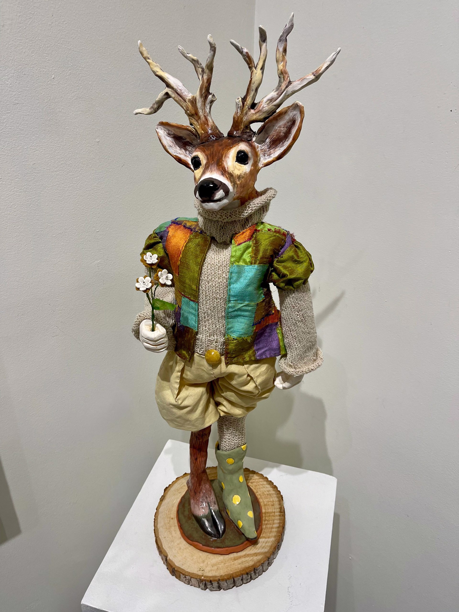 Untitled (Standing Buck in Multicolor Coat) by Eva Maier