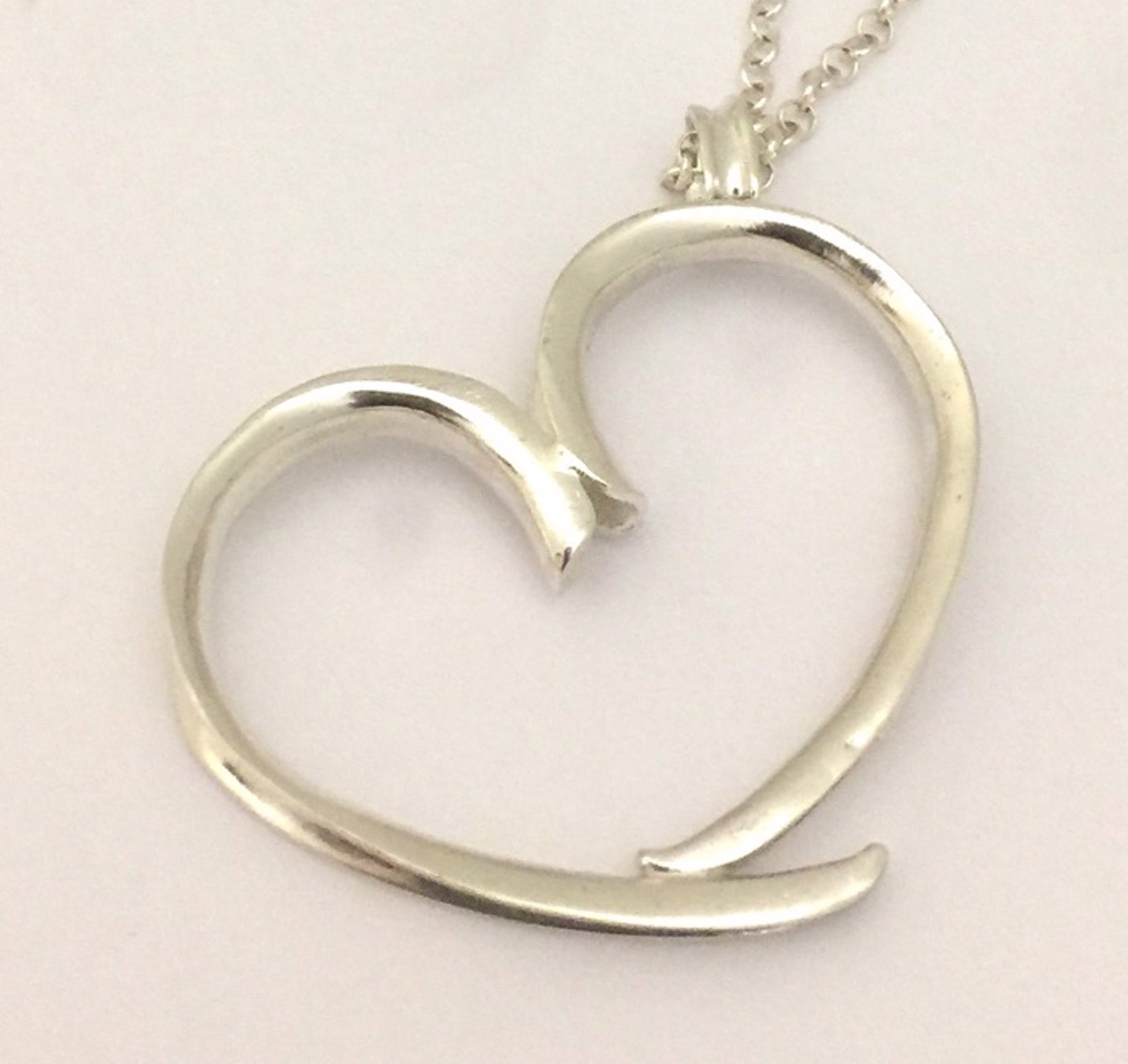 Necklace - Sterling Silver Heart by Pattie Parkhurst
