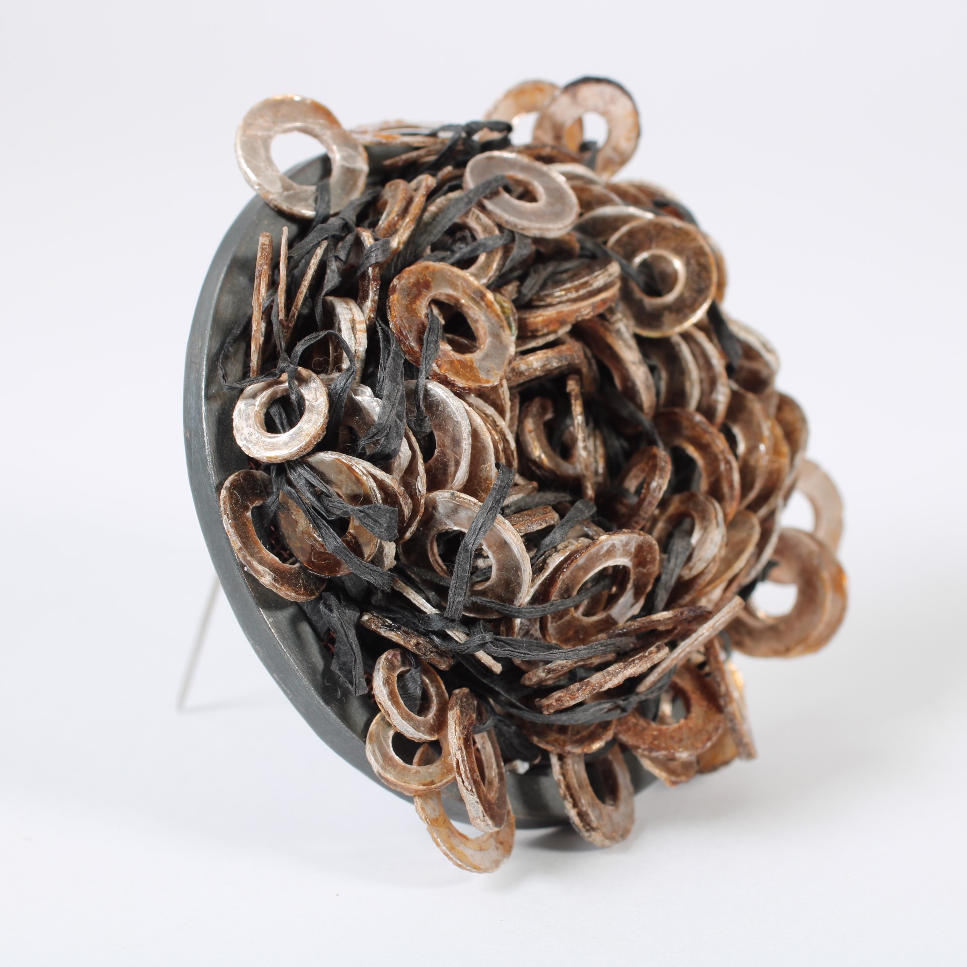 Large Spiral Net Brooch by Raïssa Bump